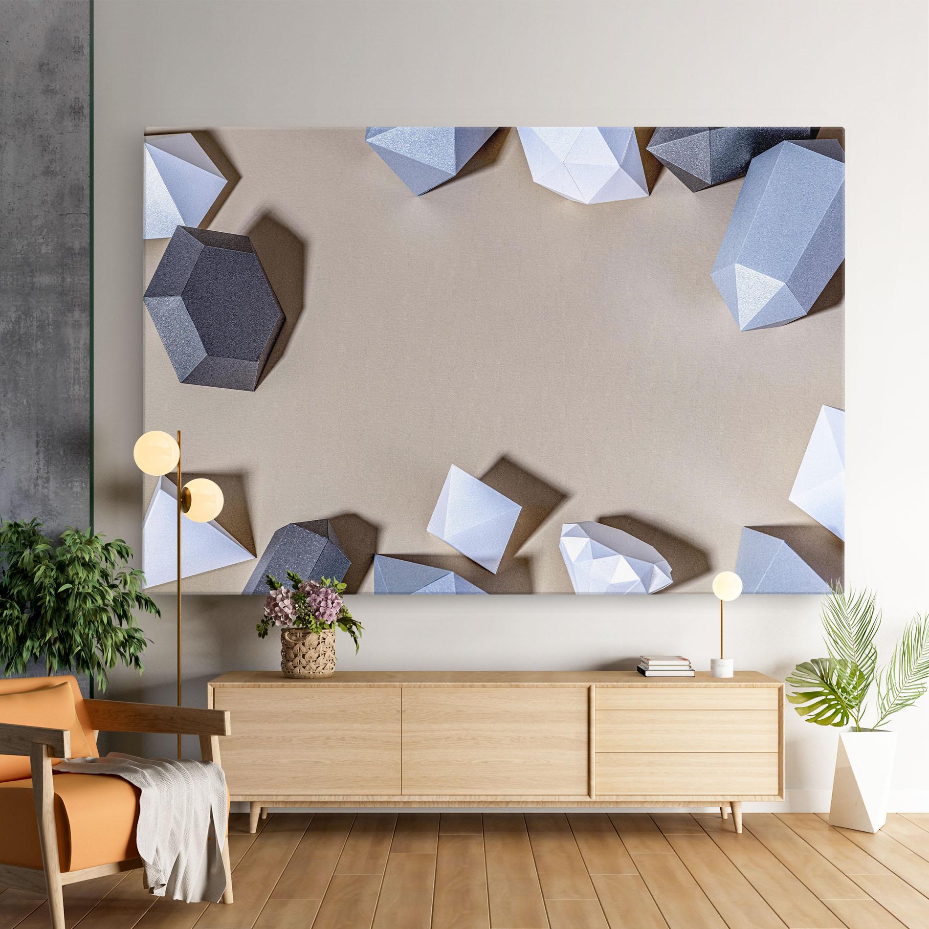 Картина на платно Geometric 3d Shapes mockup 9