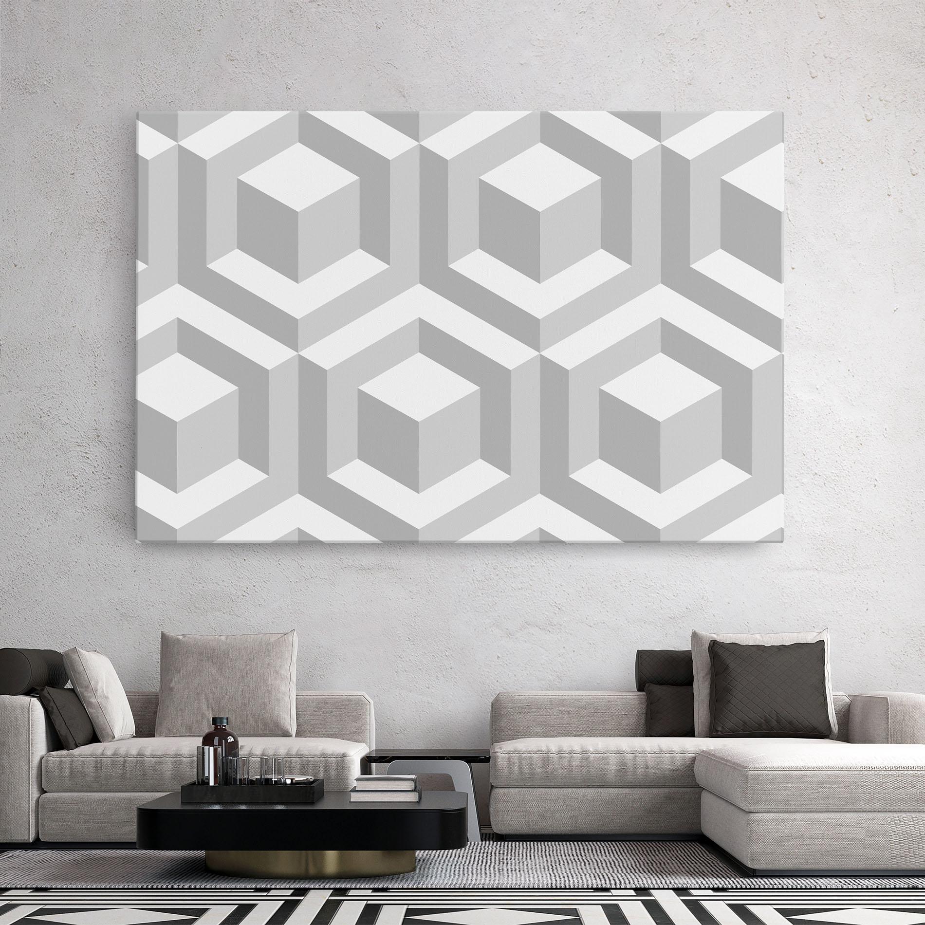 Картина на платно 3d Square mockup 2