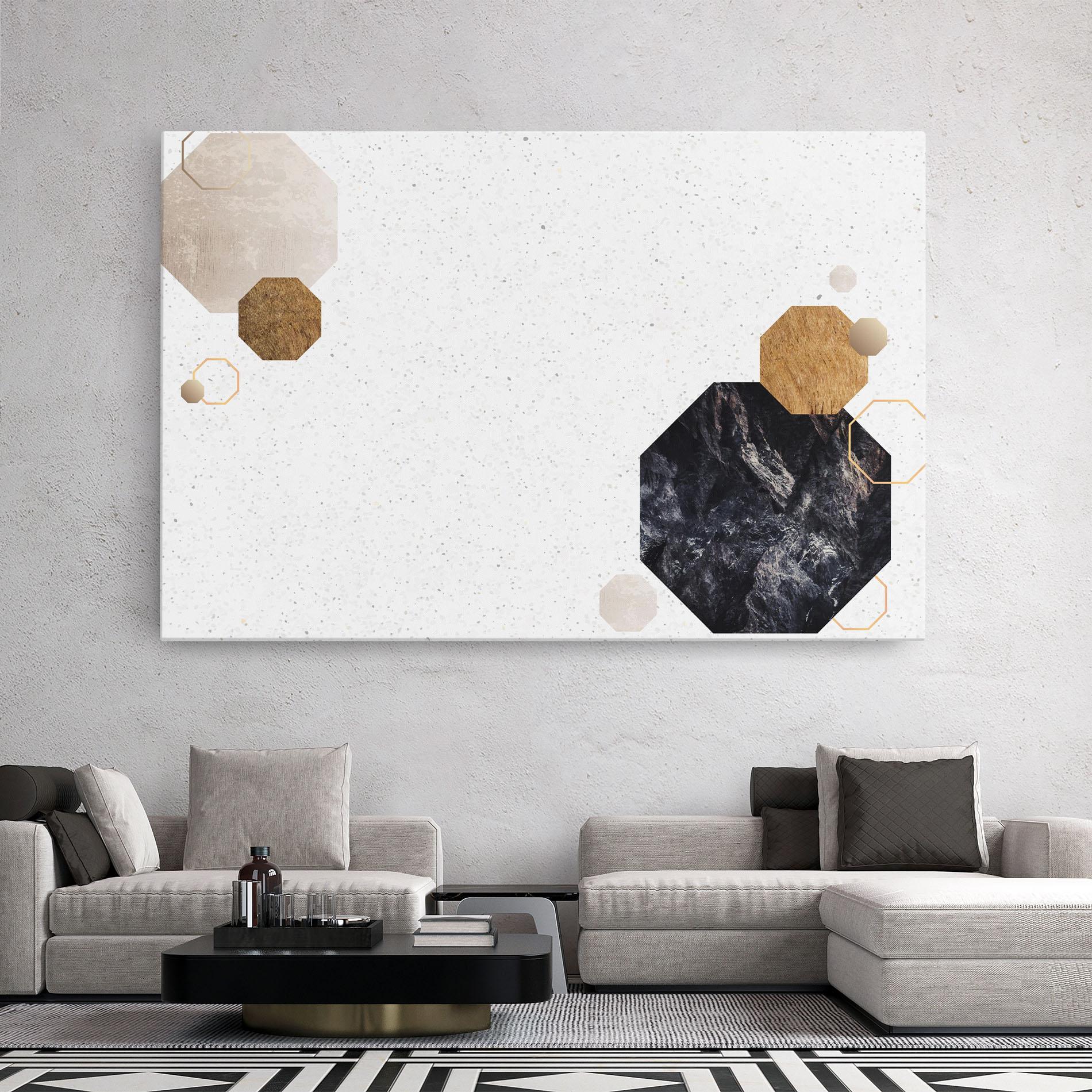 Картина на платно Big Hexagon mockup 2