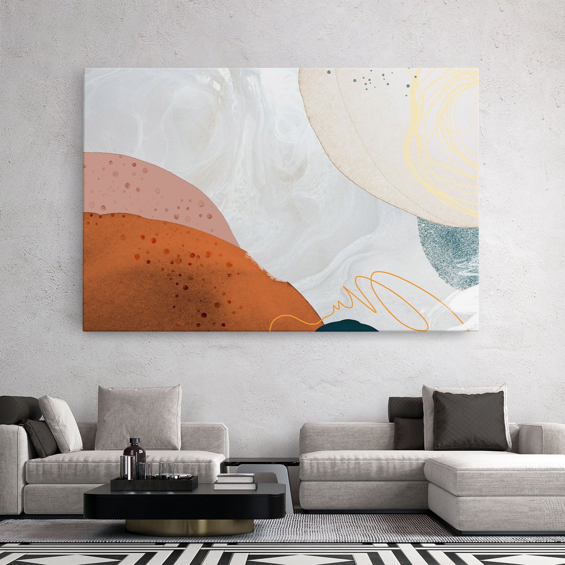 Orange Yellow Line mockup 2