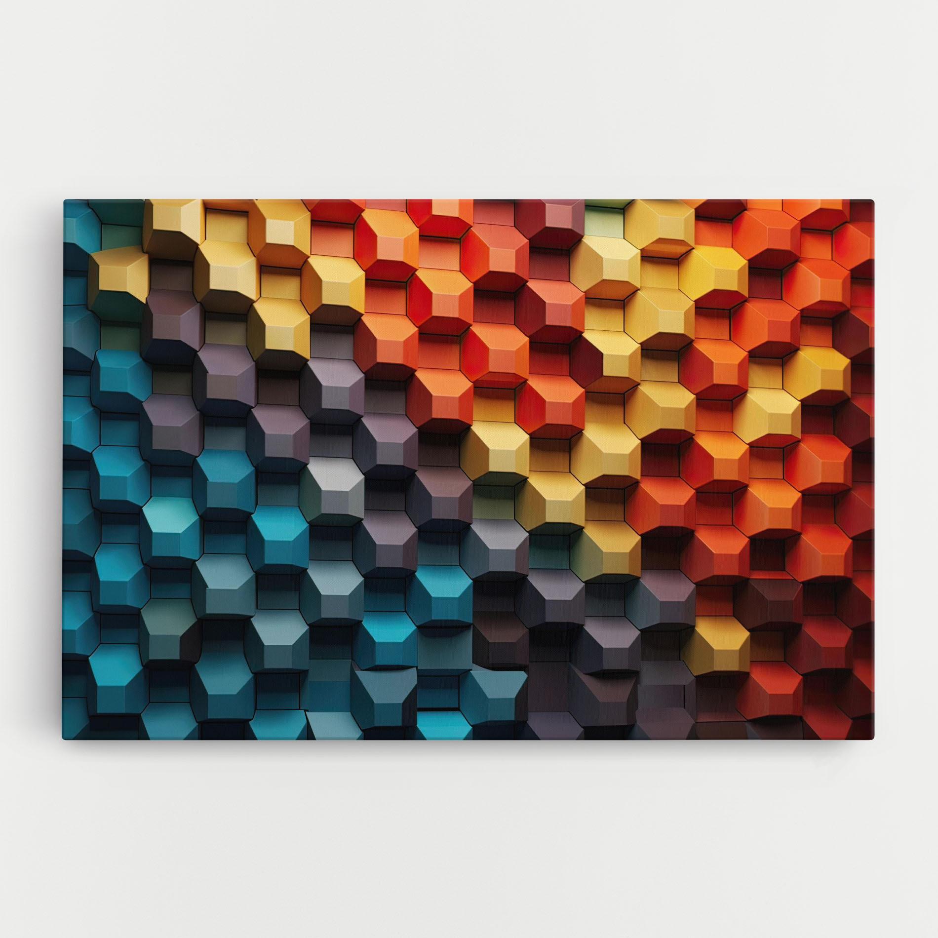 Картина на платно 3d Sqare Mix mockup 0