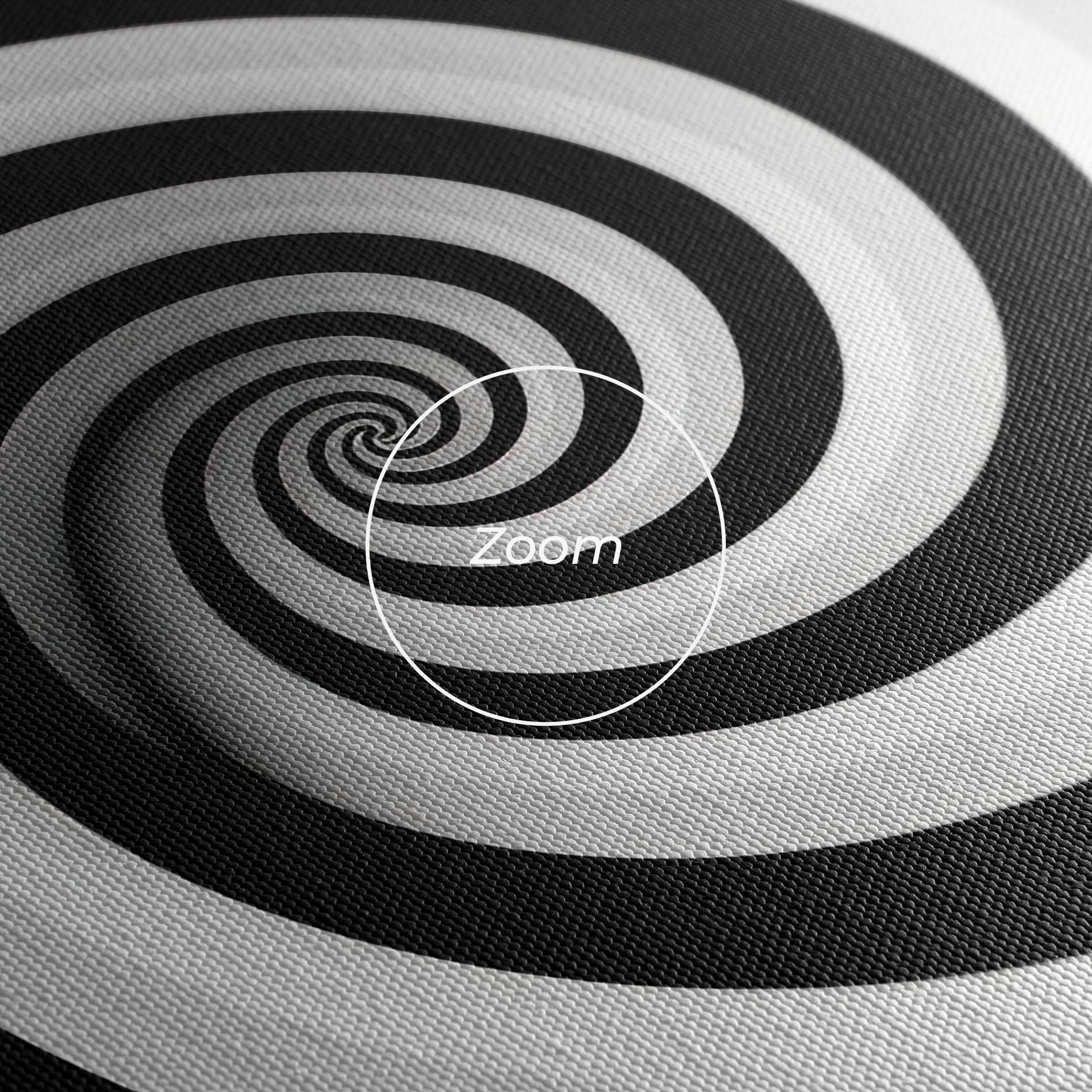 Картина на платно Black White Spiral mockup 3