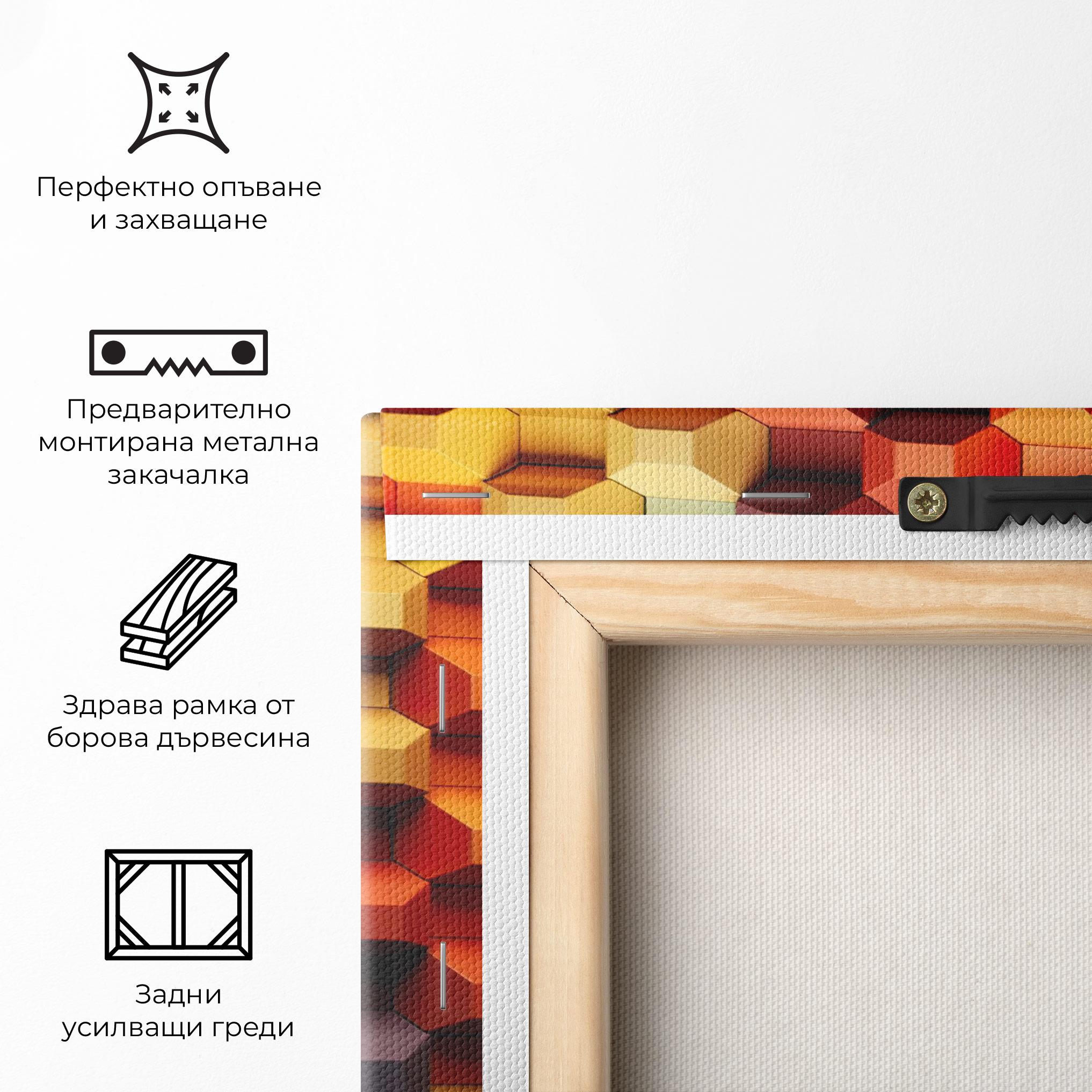 Картина на платно 3d Sqare Mix mockup 5