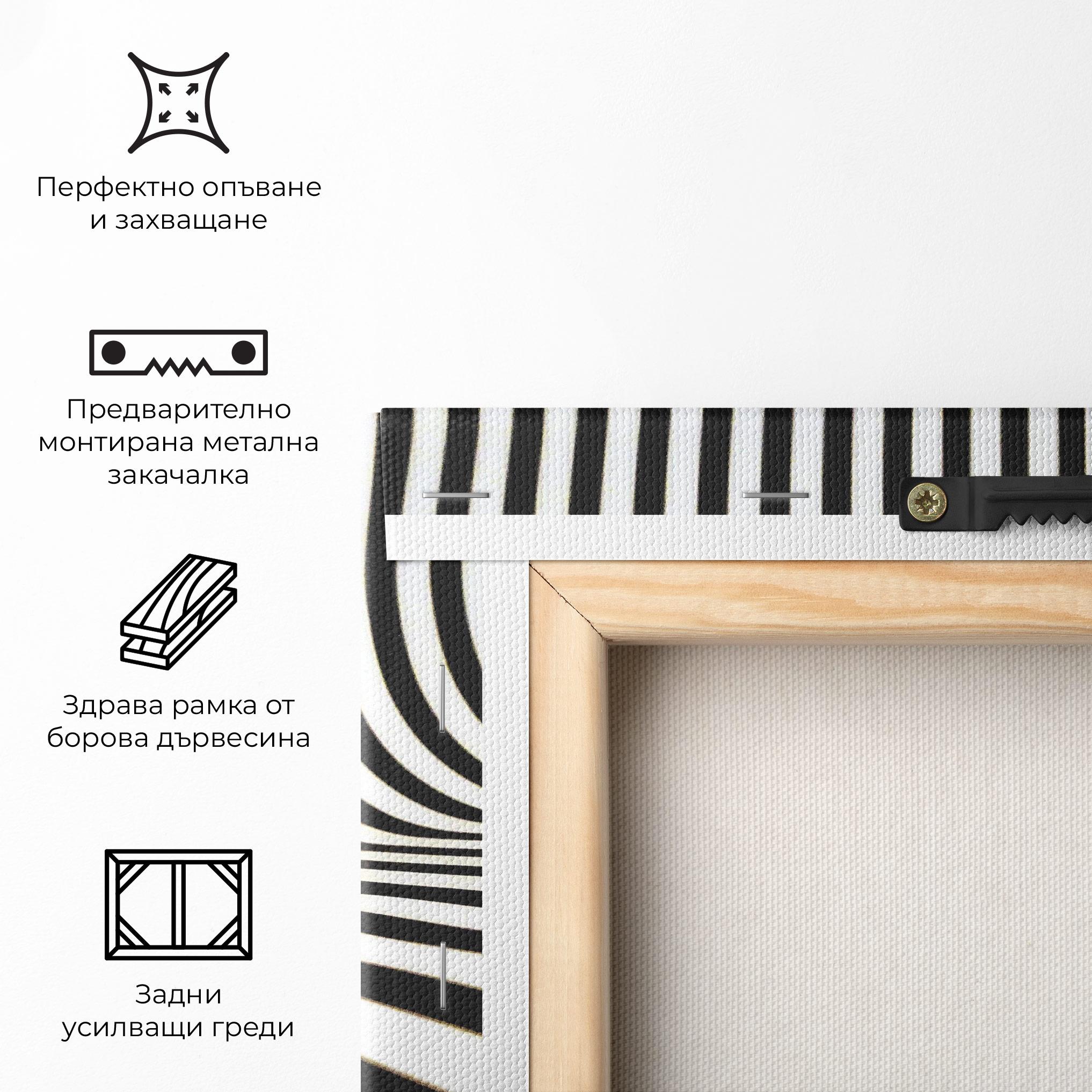 Картина на платно Black And White Illusion mockup 5