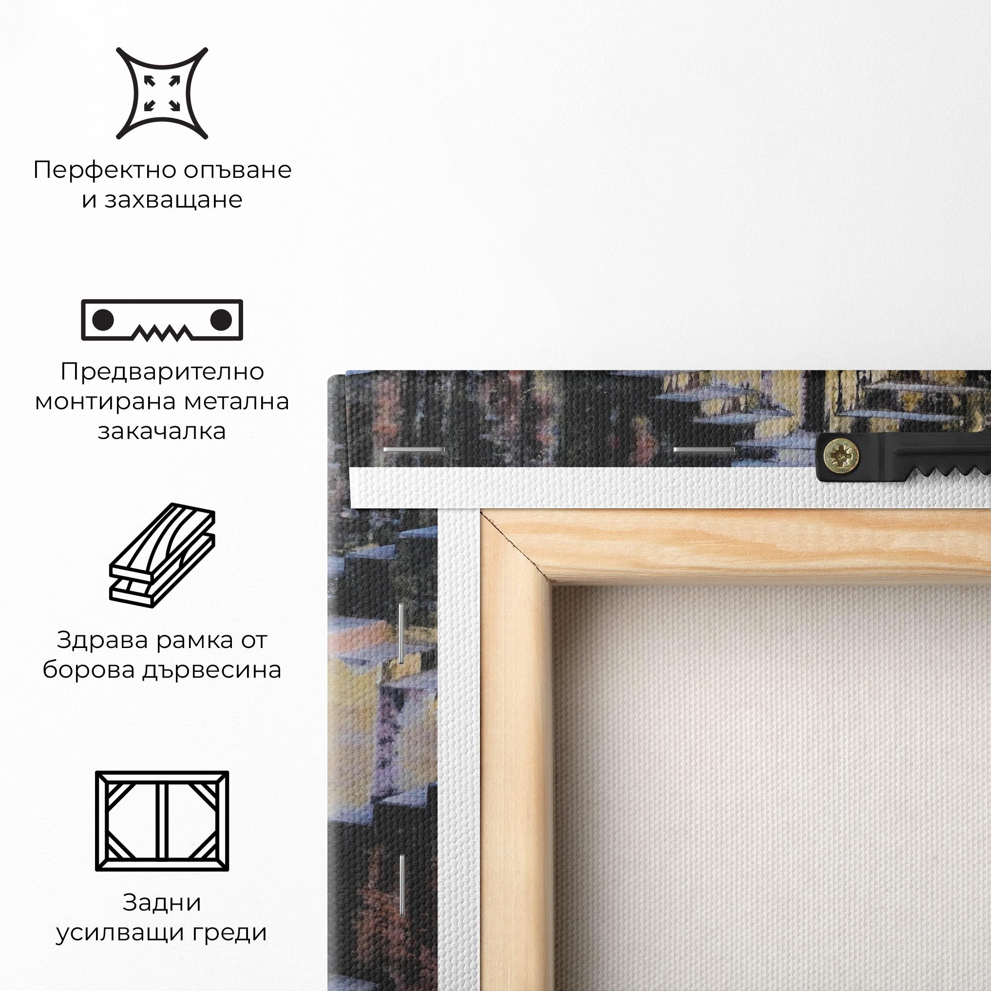 Картина на платно Old Yellow Stairs mockup 5