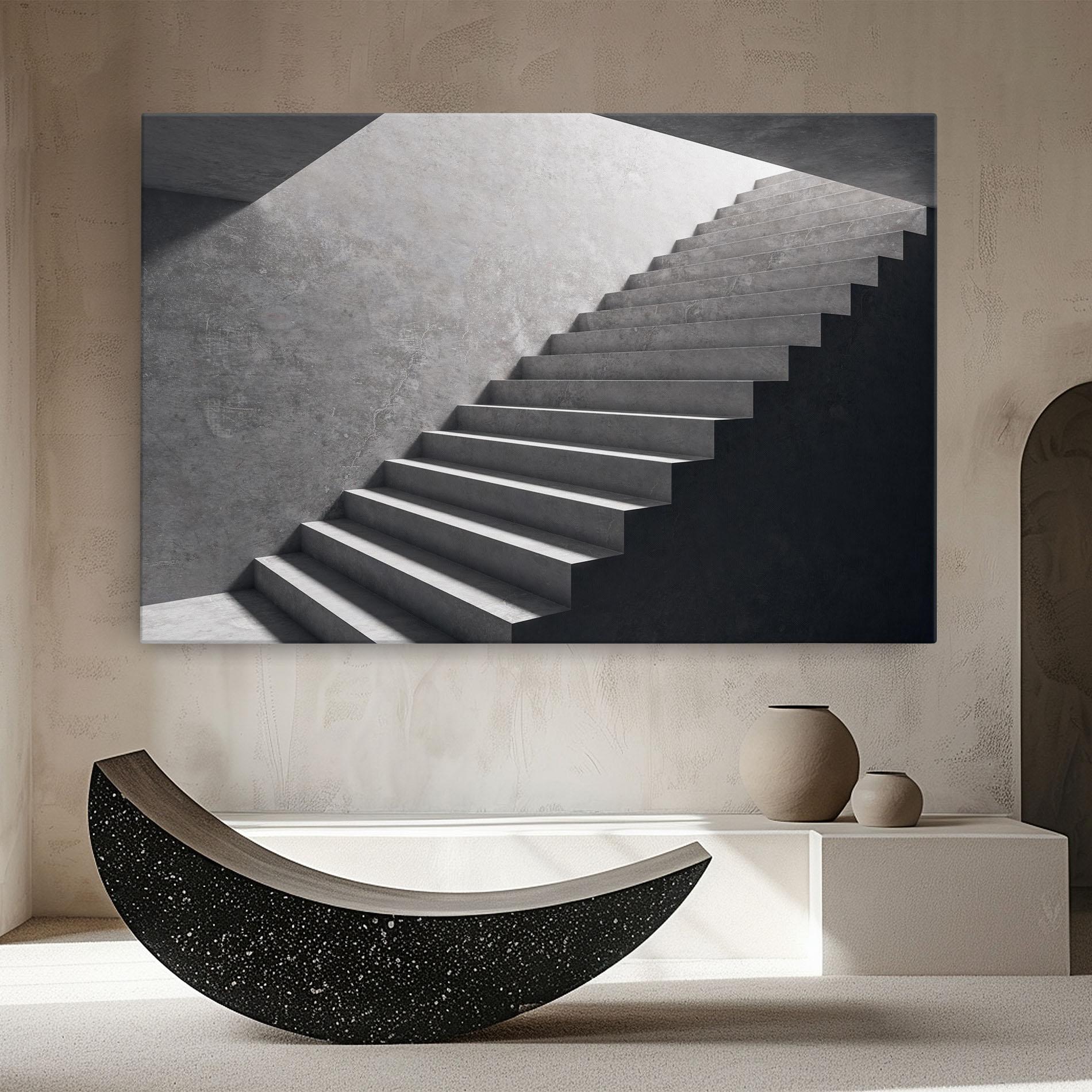 Картина на платно Concrete Stairs mockup 8