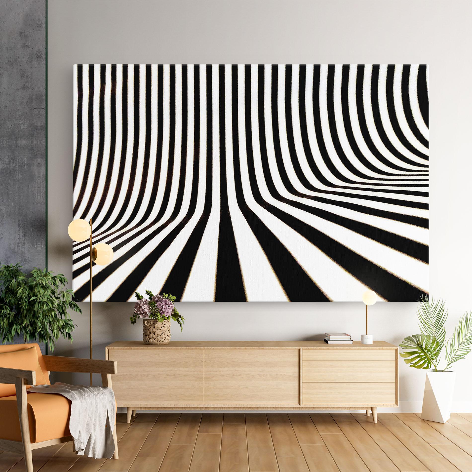 Картина на платно Black And White Illusion mockup 9