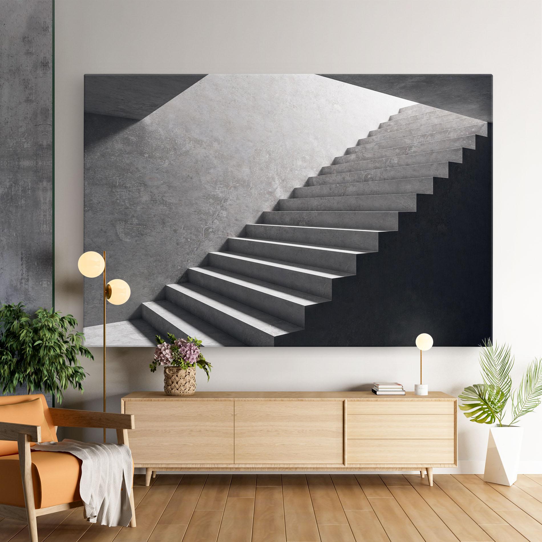 Картина на платно Concrete Stairs mockup 9