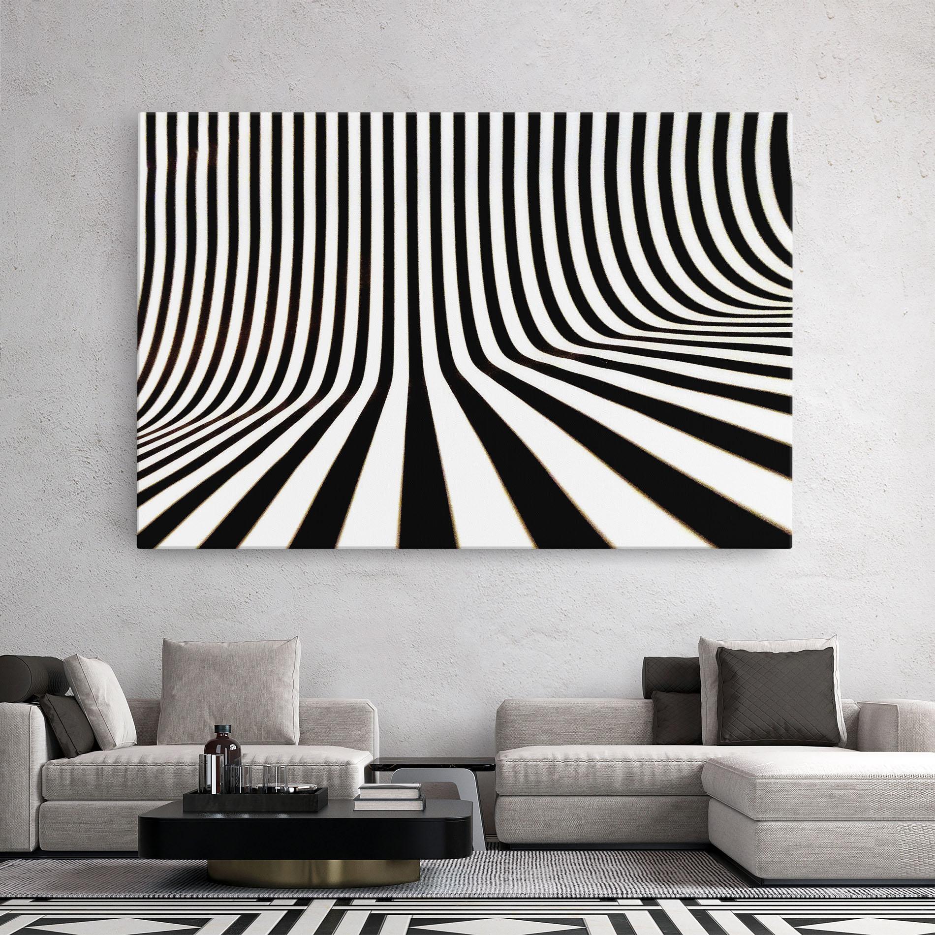 Картина на платно Black And White Illusion mockup 2