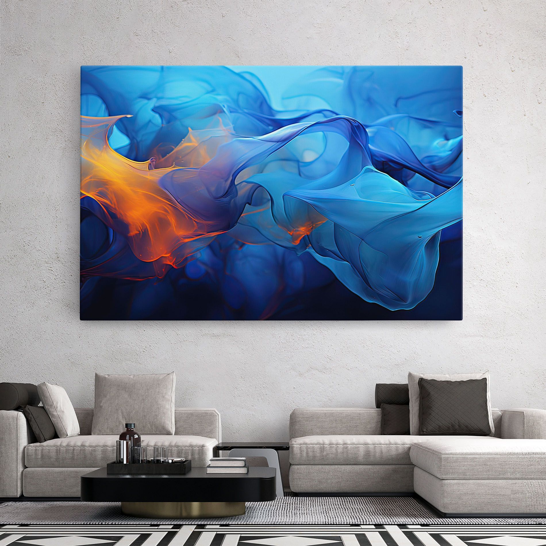 Blue Orange Floating mockup 2