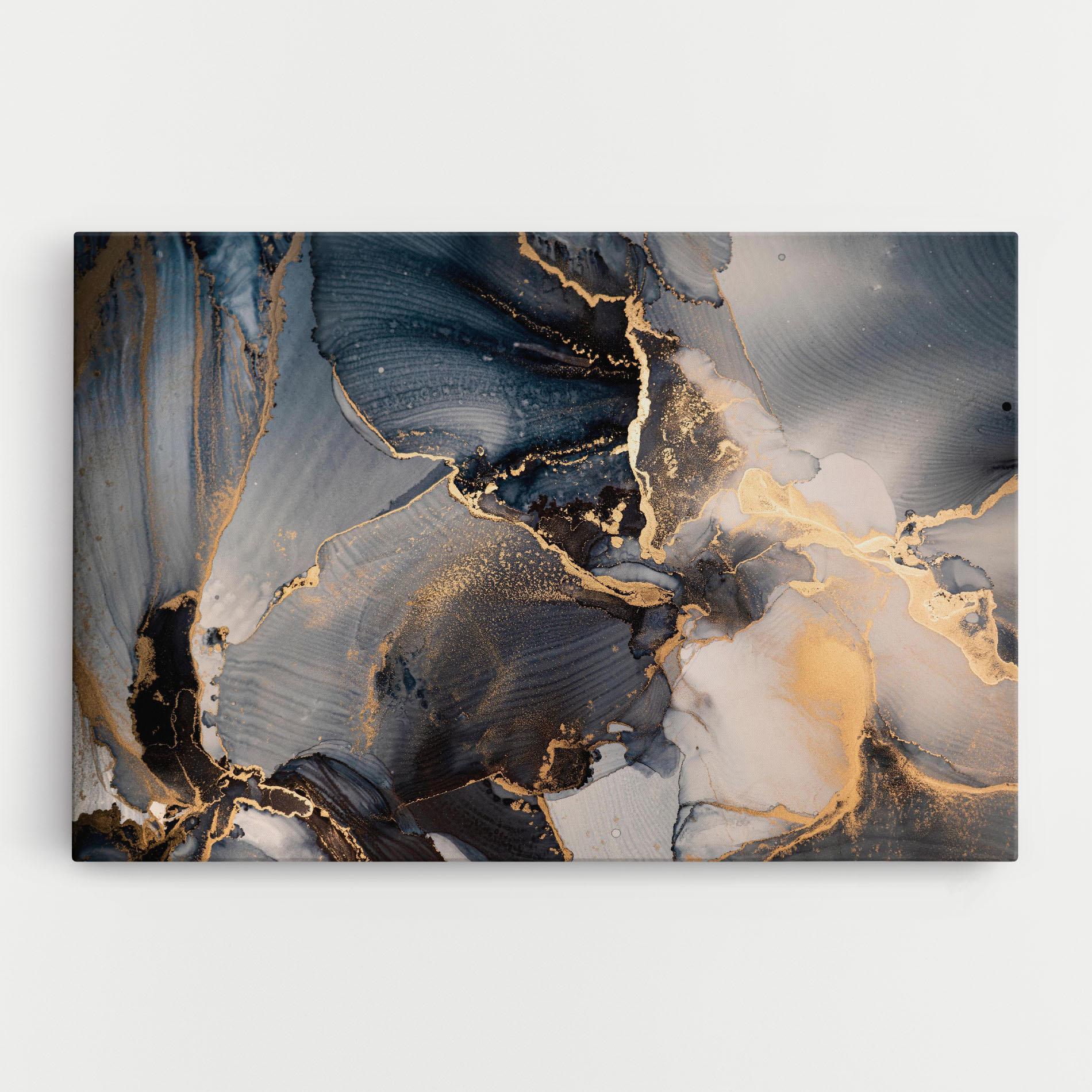 Картина на платно Golden Abstract Marble mockup 0