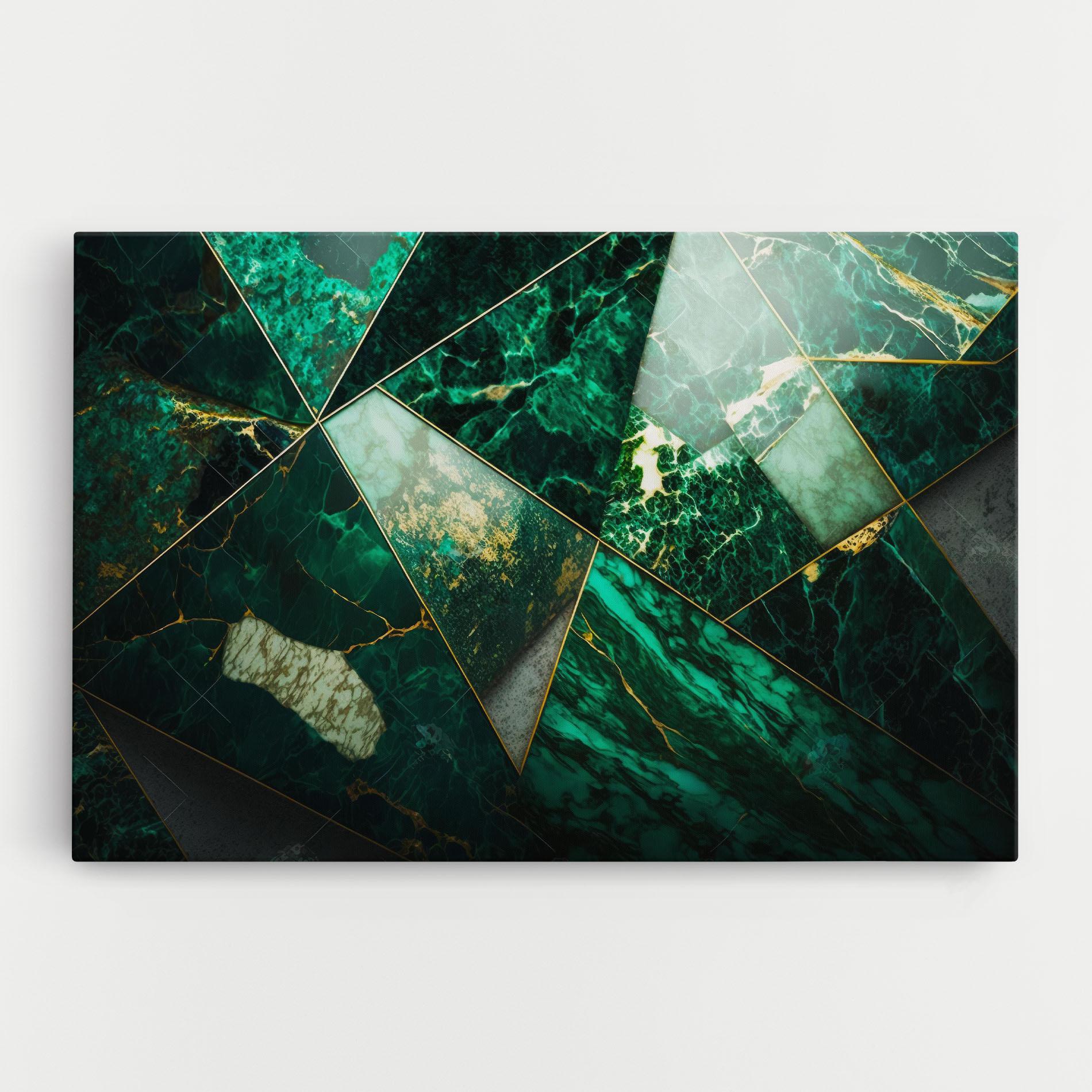 Картина на платно Green Marble mockup 0