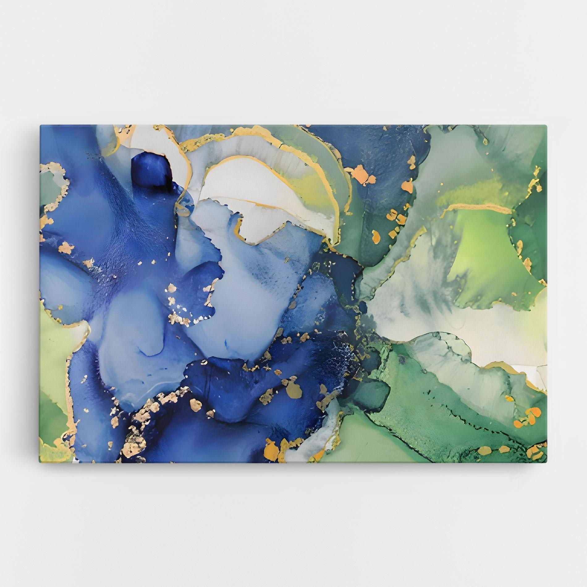 Картина на платно Green Paint Marble mockup 0