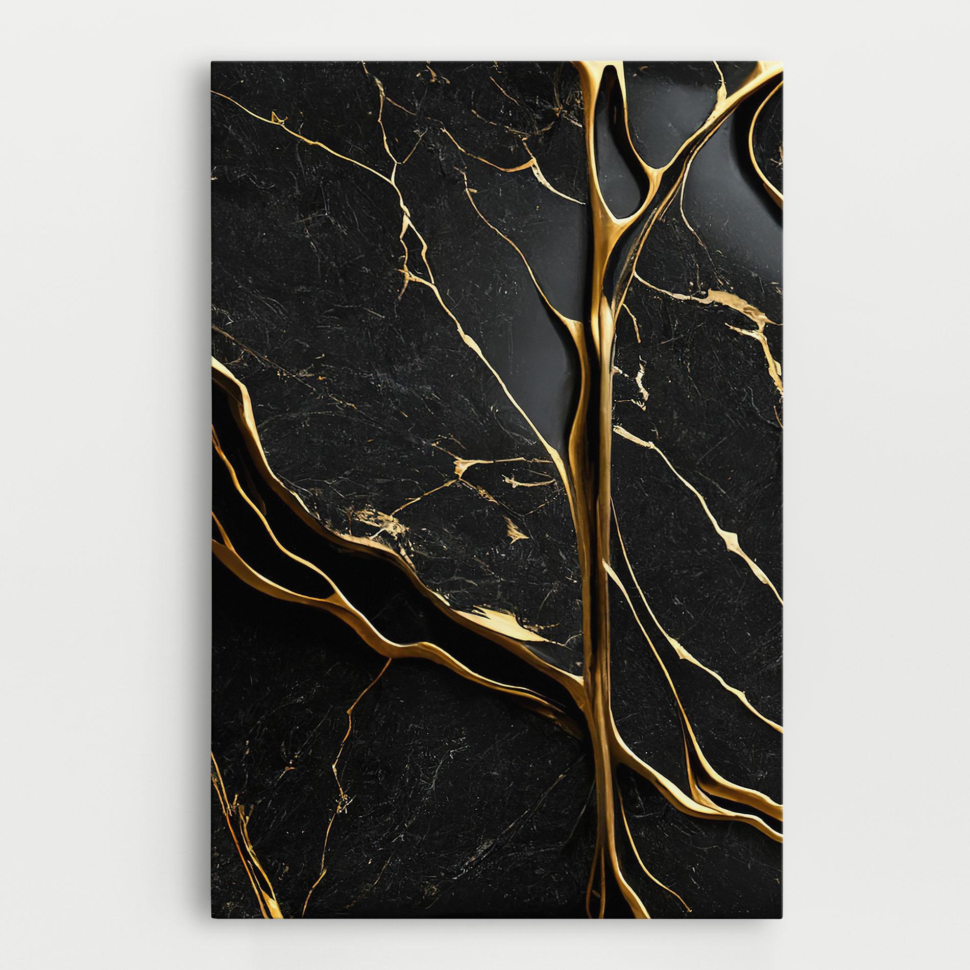 Картина на платно Black Square Marble mockup 0