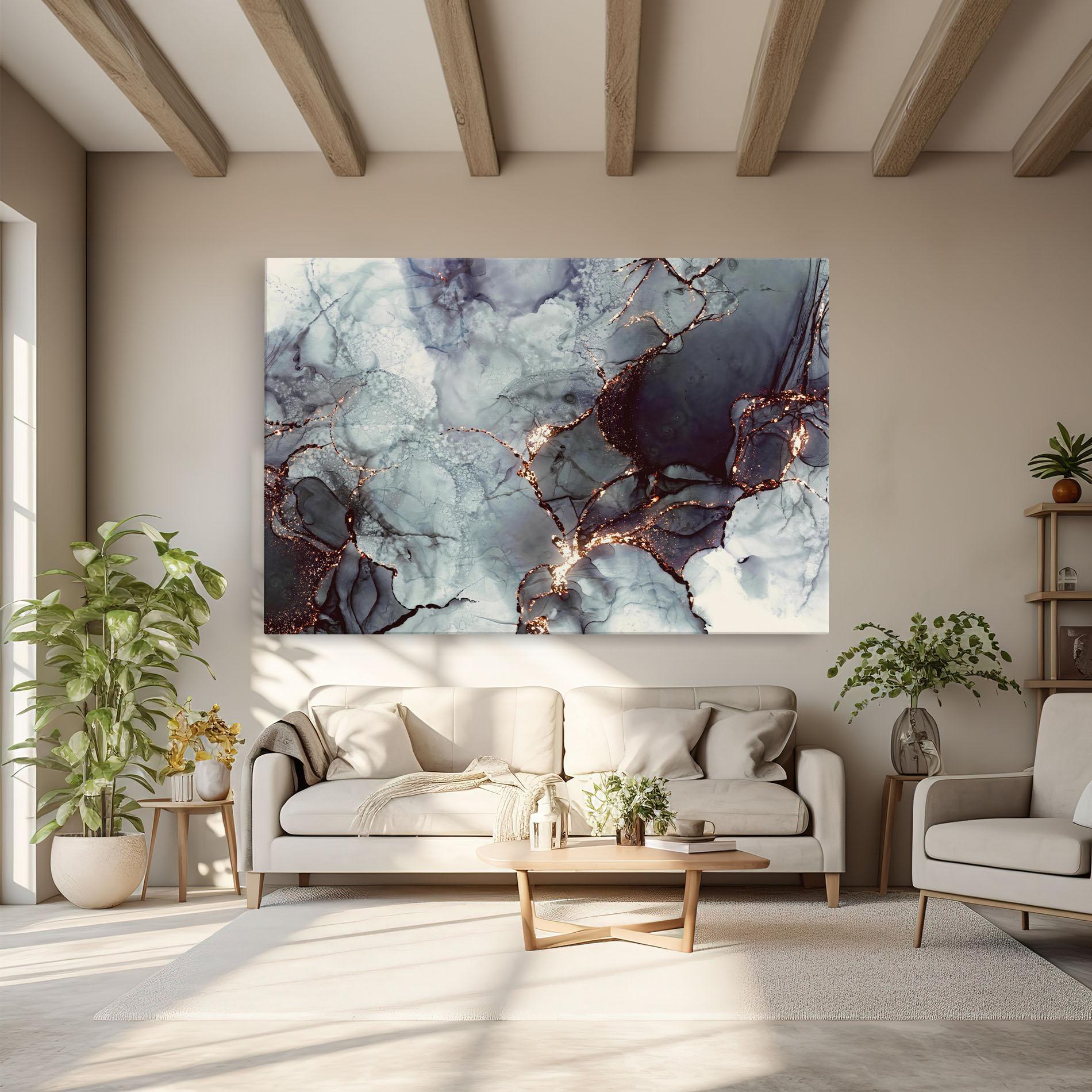 Картина на платно Abstract Gold Path mockup 6