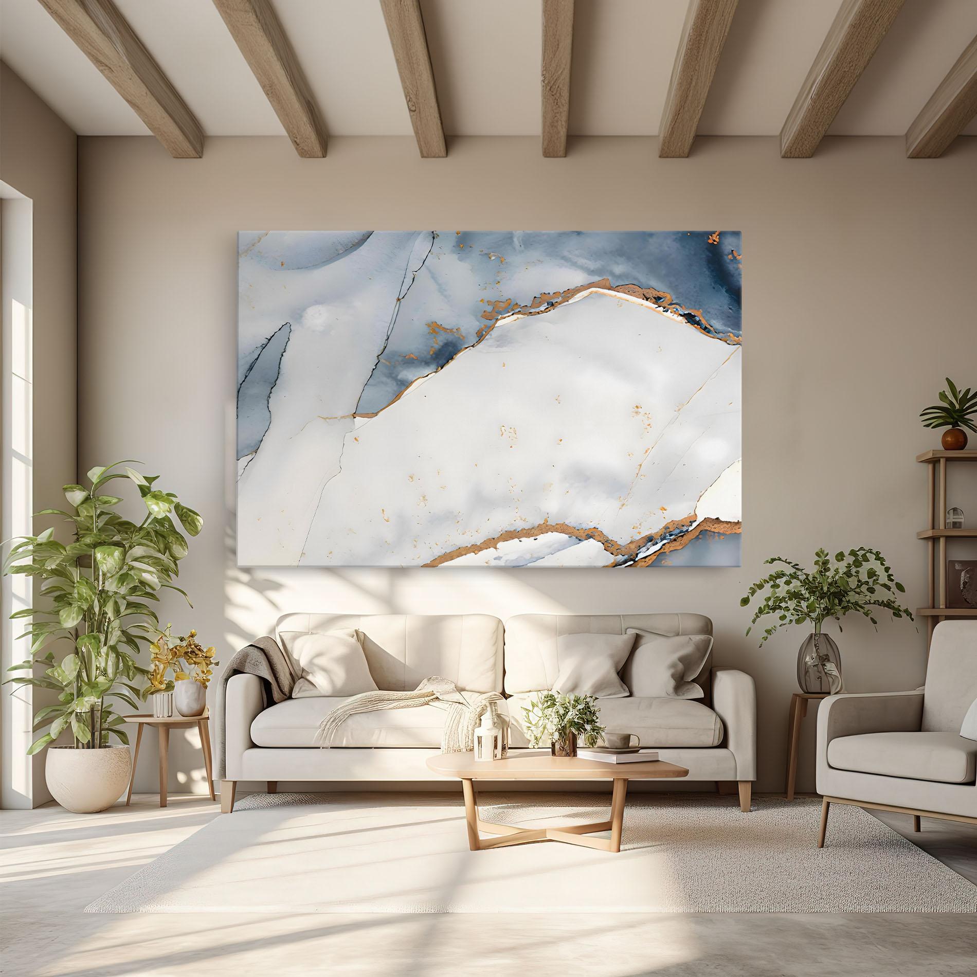 Картина на платно Blue Watercolor mockup 6