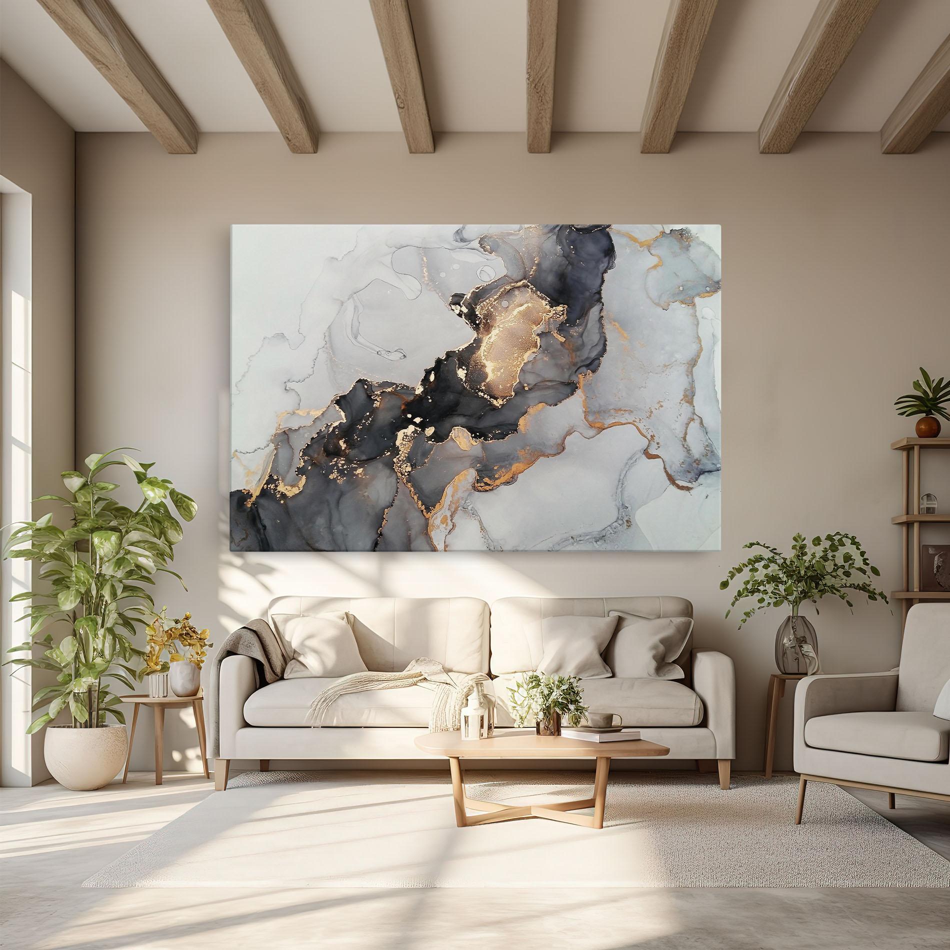 Картина на платно Marble Shades mockup 6