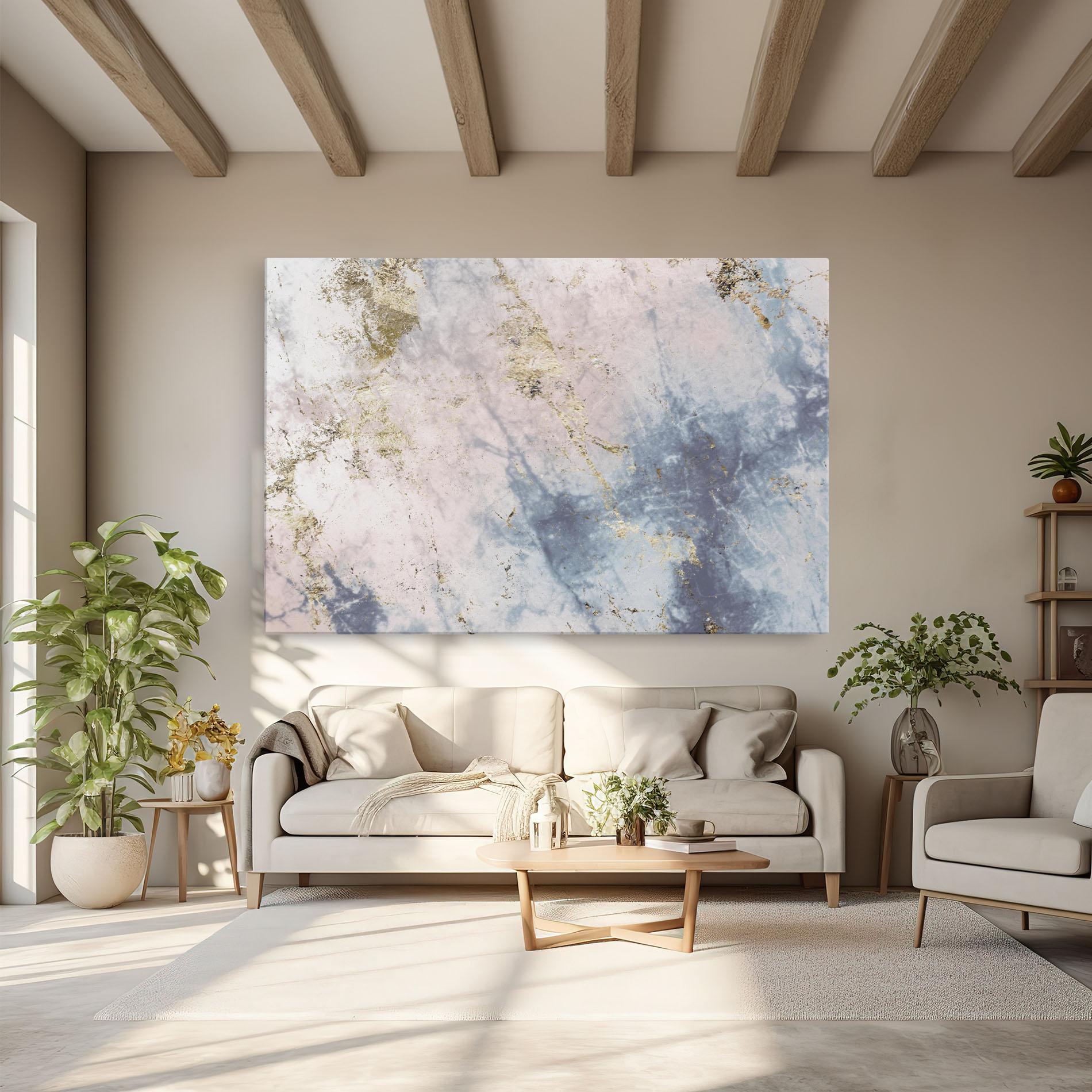 Картина на платно Pink Blue Marble mockup 6