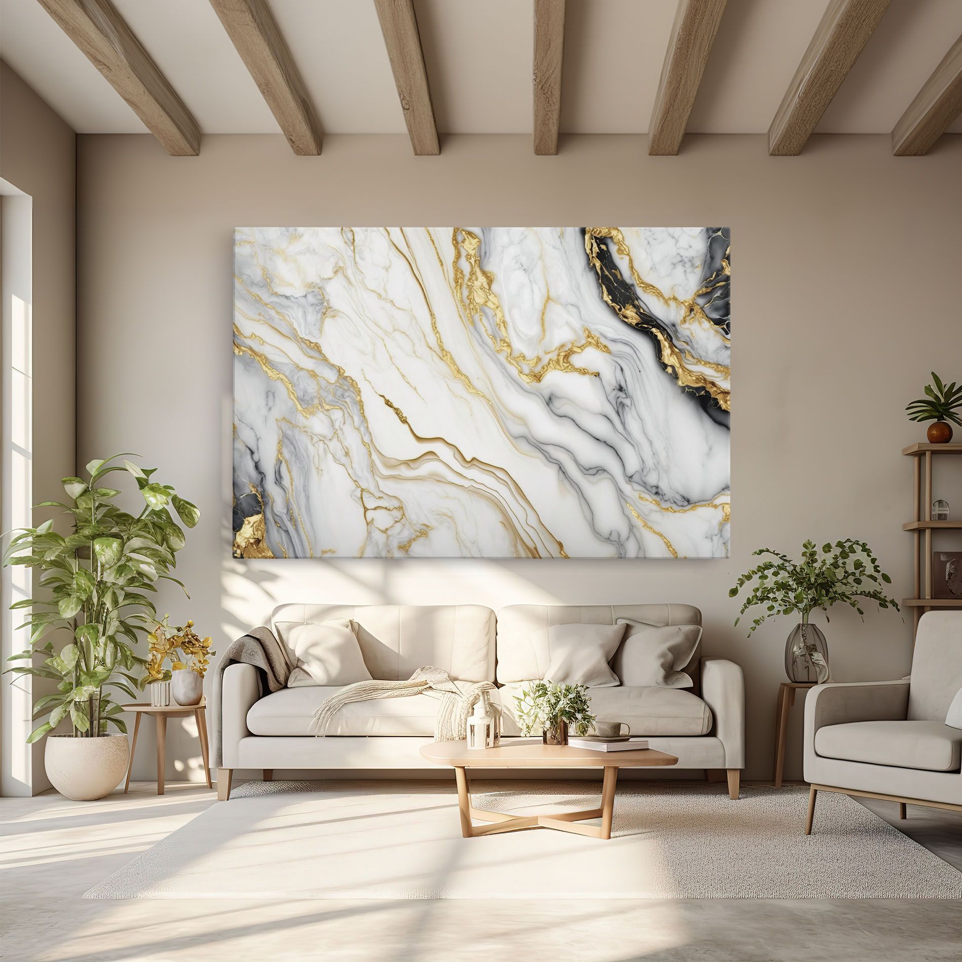 White Golden Marble mockup 6