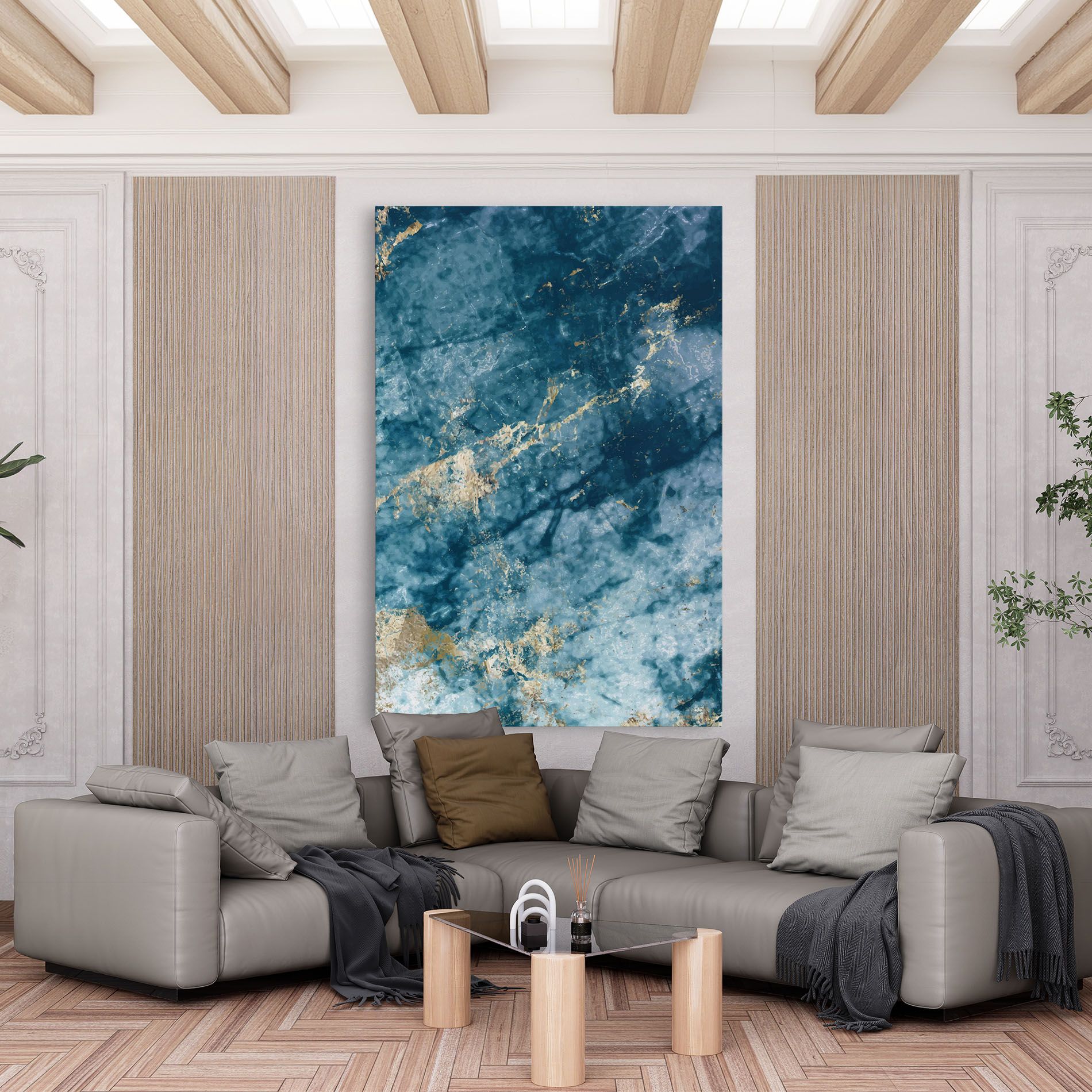 Blue Water Marble mockup 6