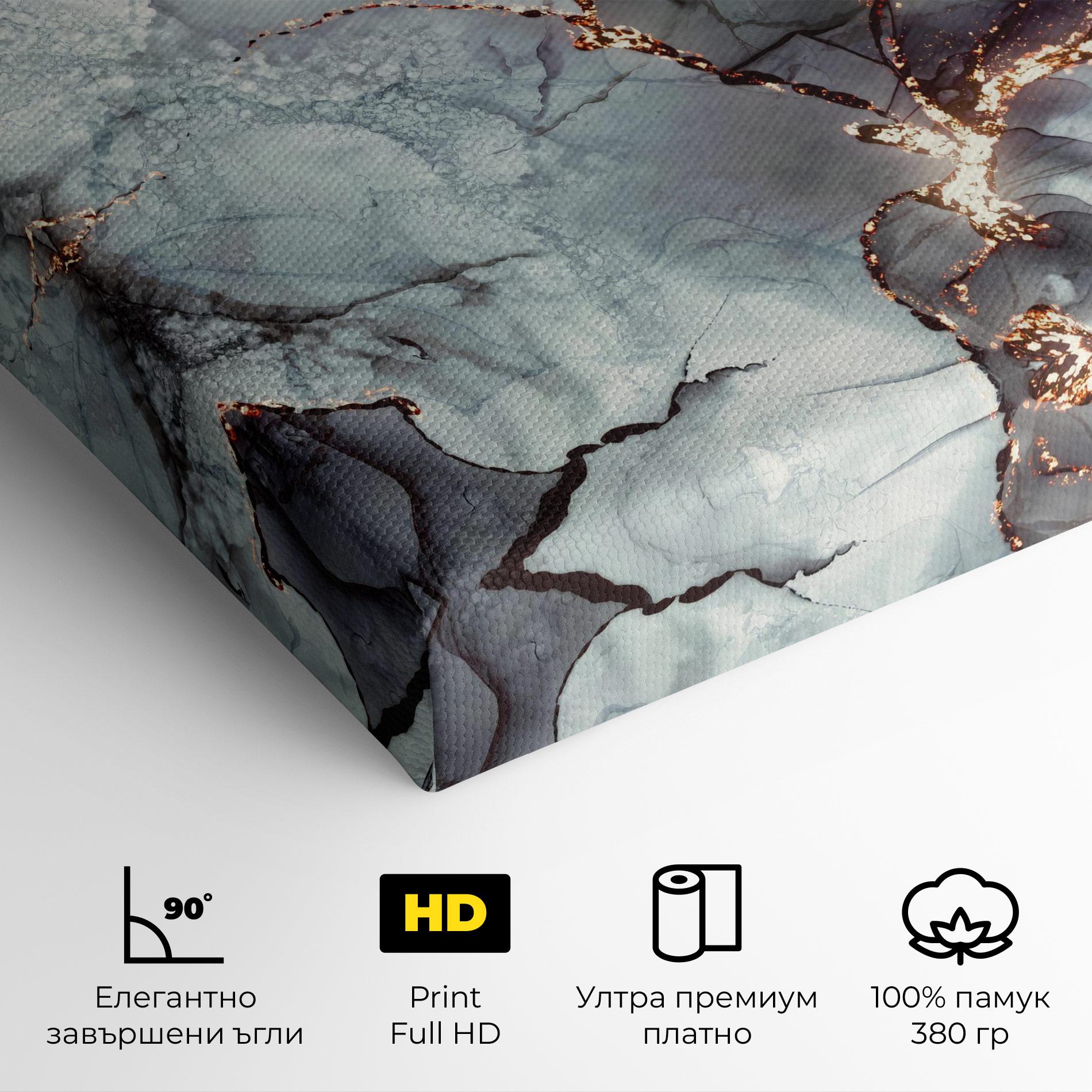 Картина на платно Abstract Gold Path mockup 4
