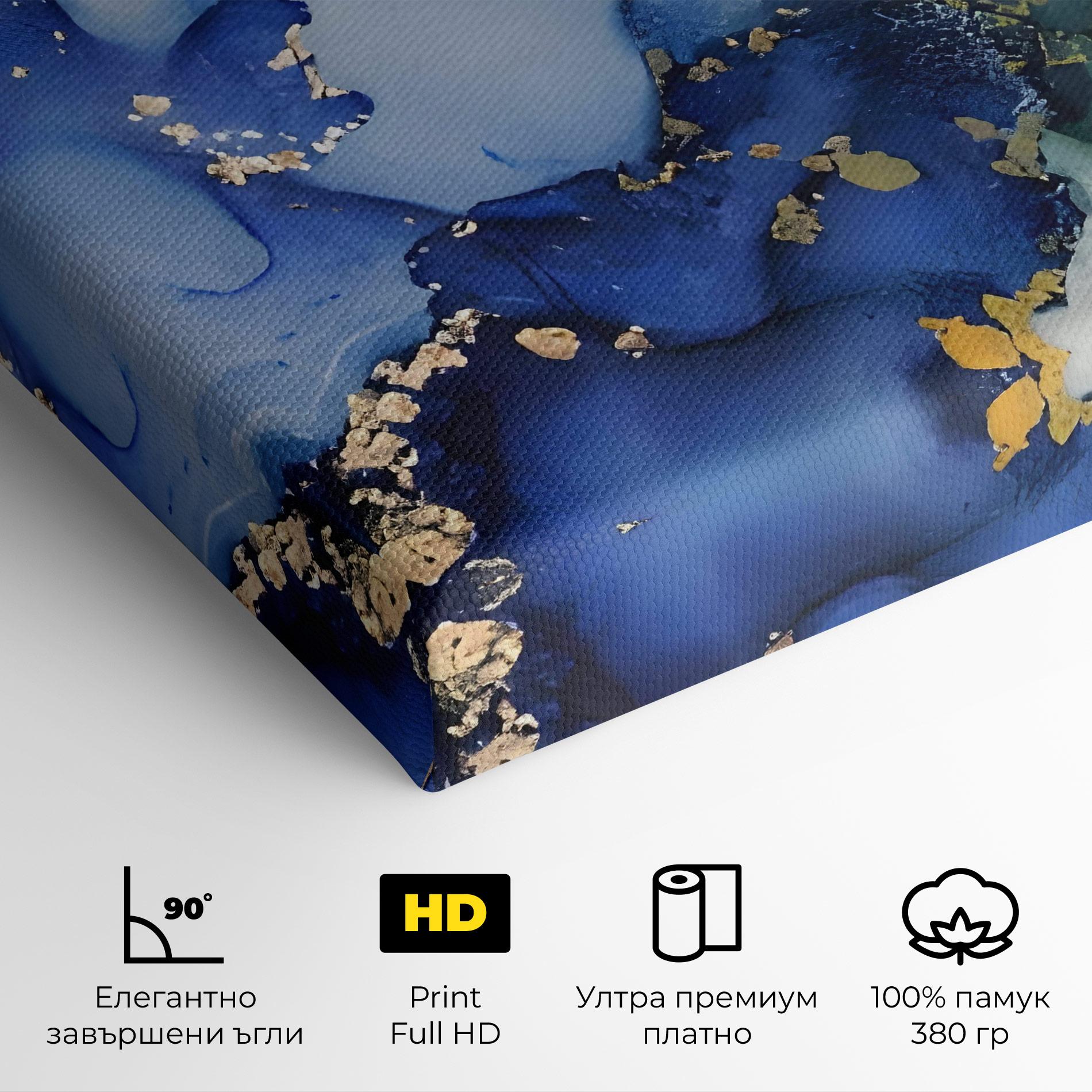Картина на платно Green Paint Marble mockup 4