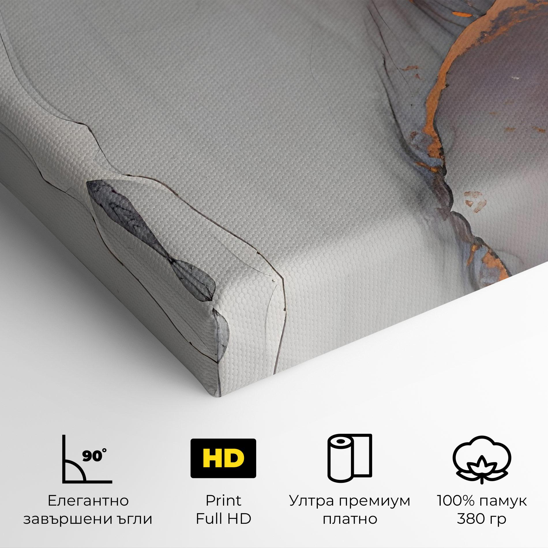 Картина на платно Grey Pink Liquid Marble mockup 4