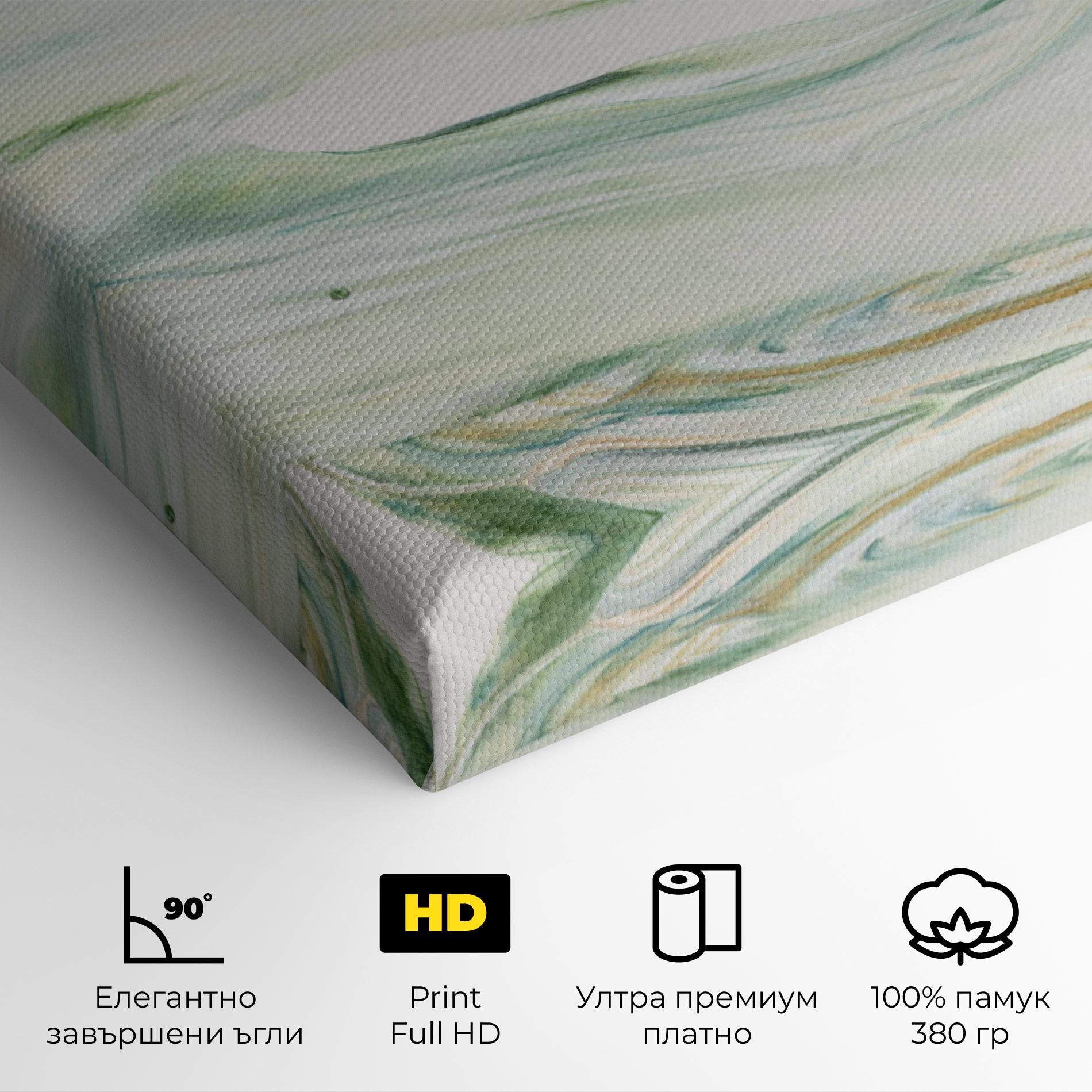 Картина на платно Light Green Painting mockup 4