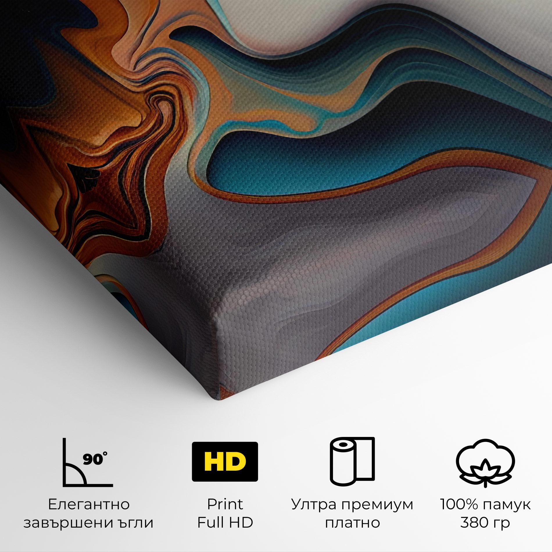 Картина на платно Mixed Colors Marble mockup 4