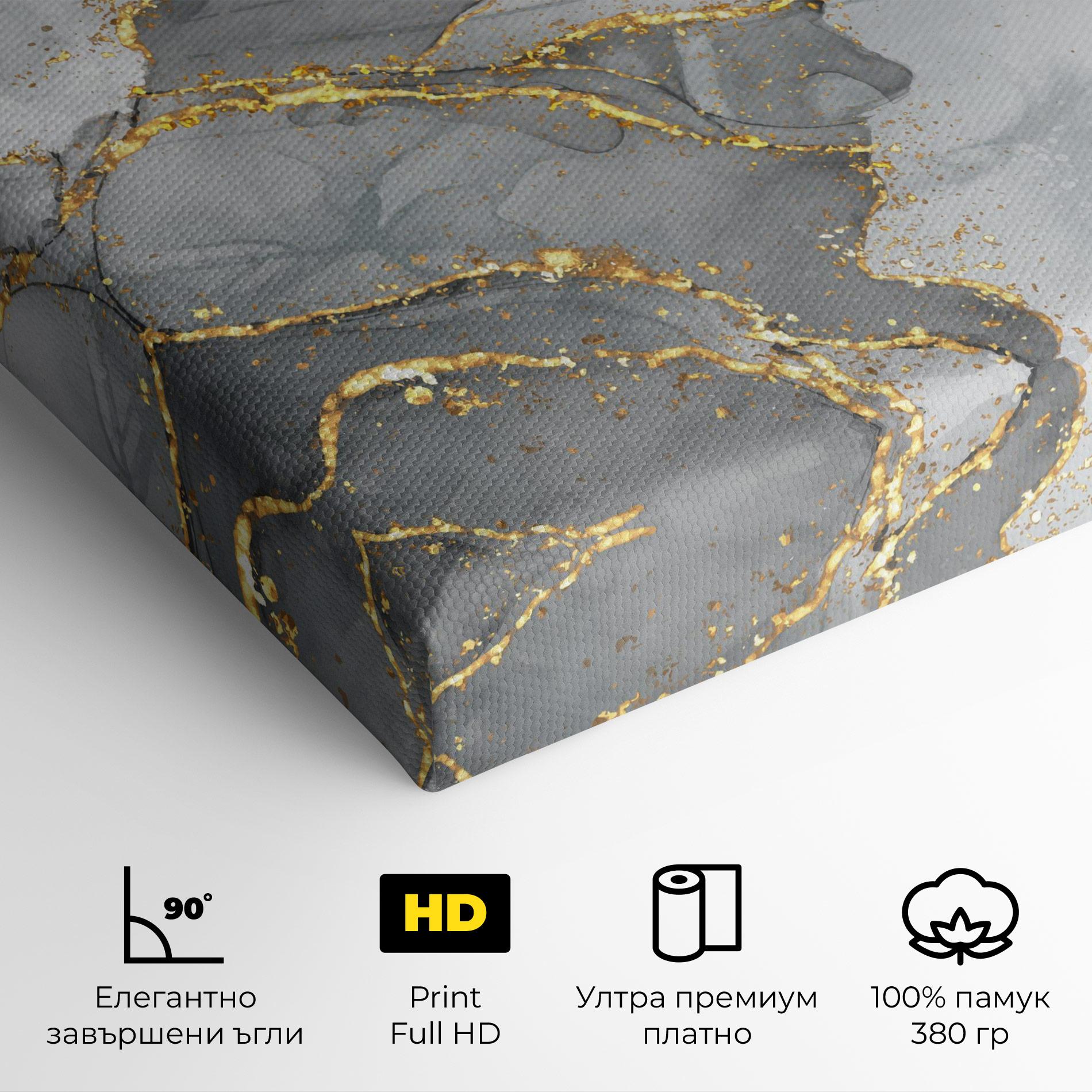 Картина на платно White Ink Marble mockup 4