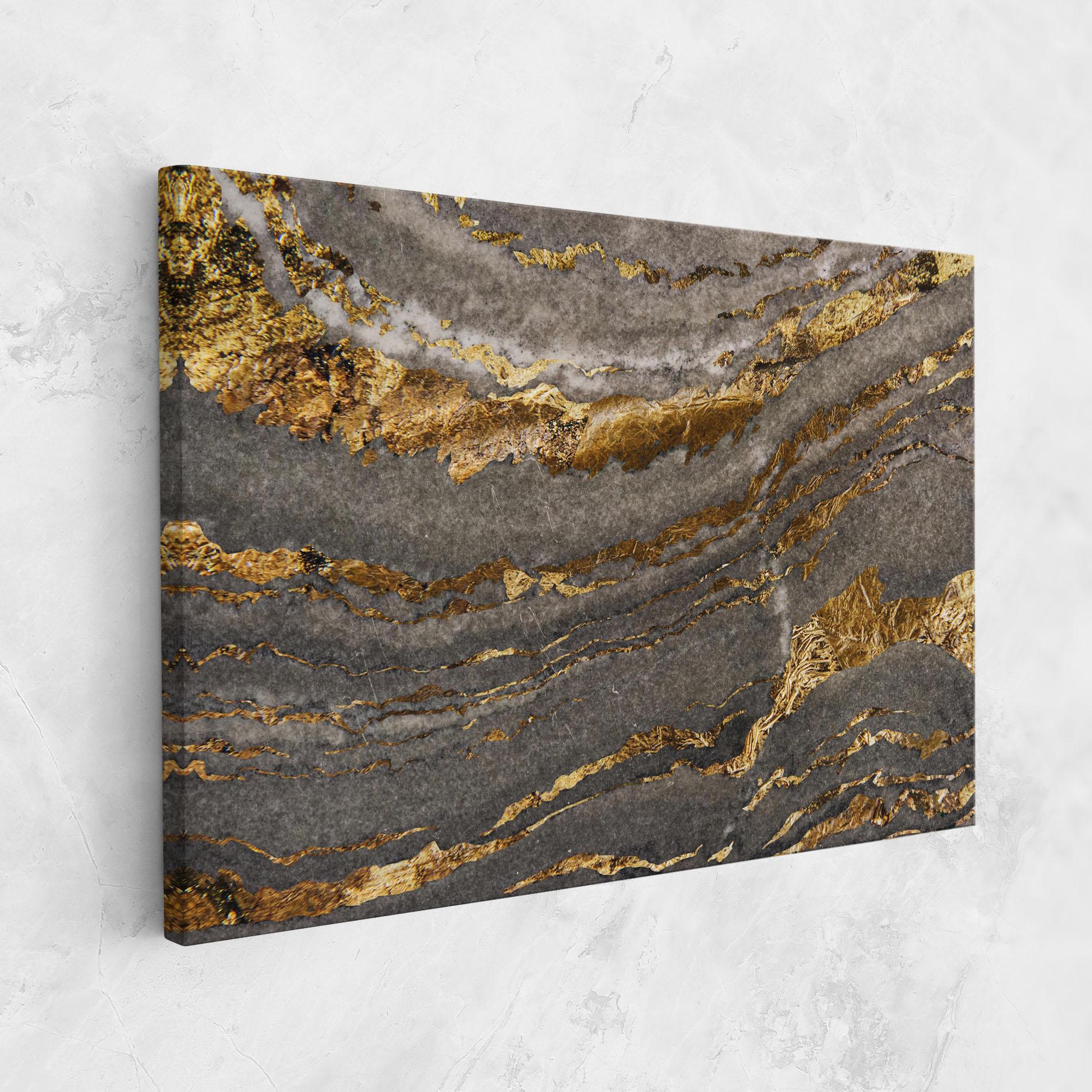 Картина на платно Dark Colden Grey mockup 1