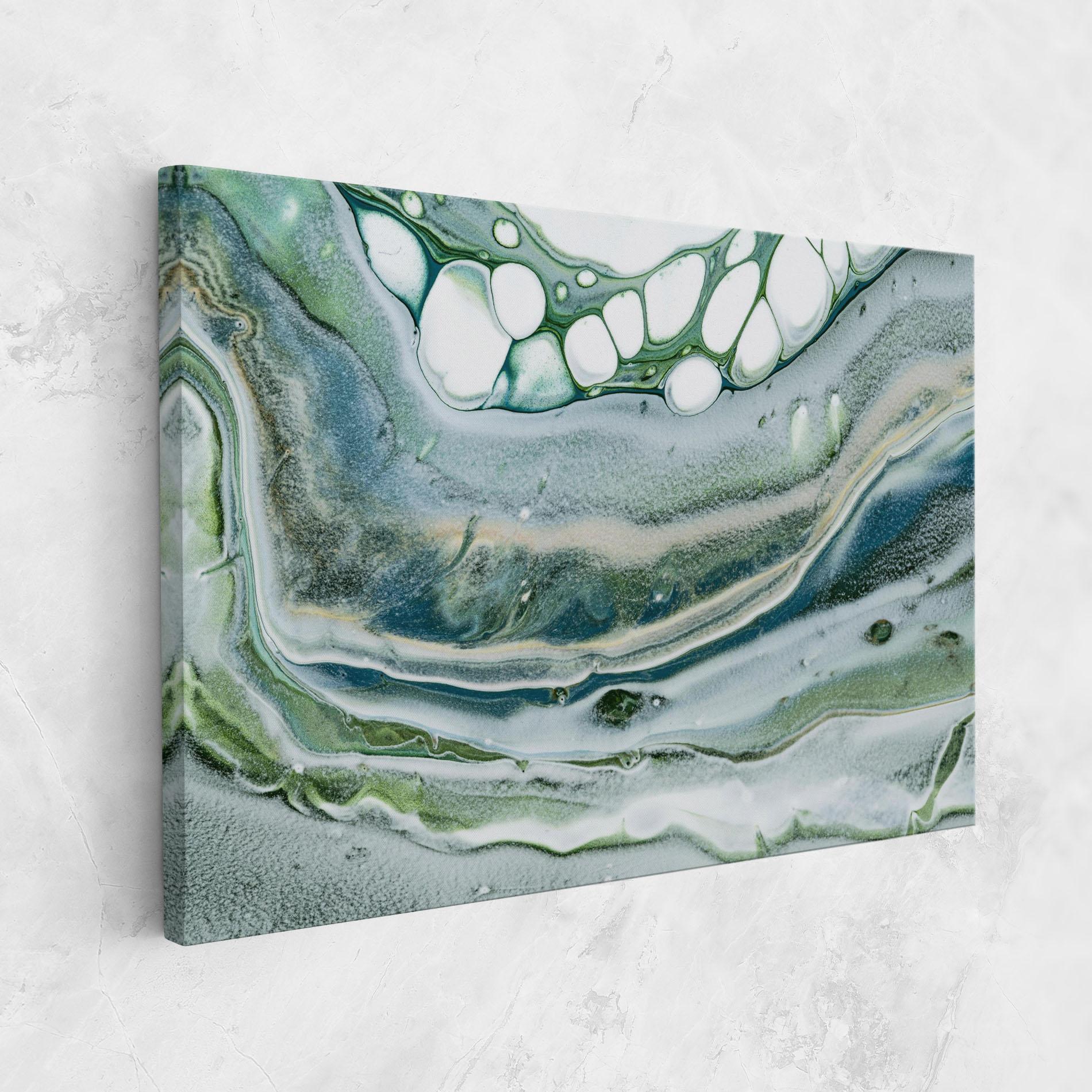 Картина на платно Dark Green Liquid mockup 1