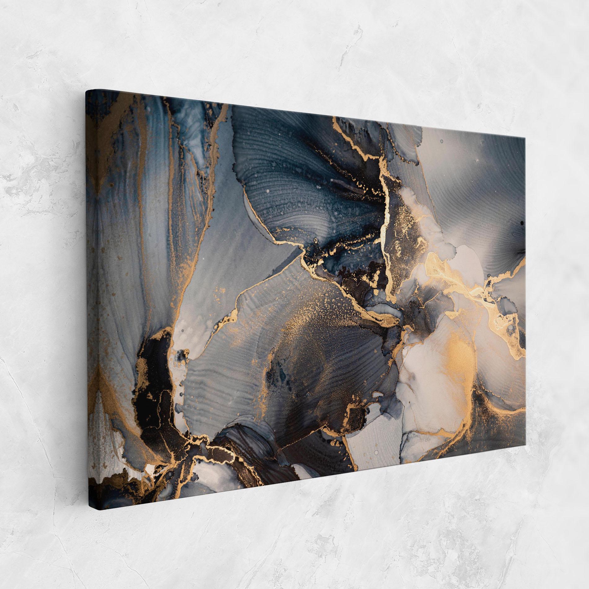Картина на платно Golden Abstract Marble mockup 1