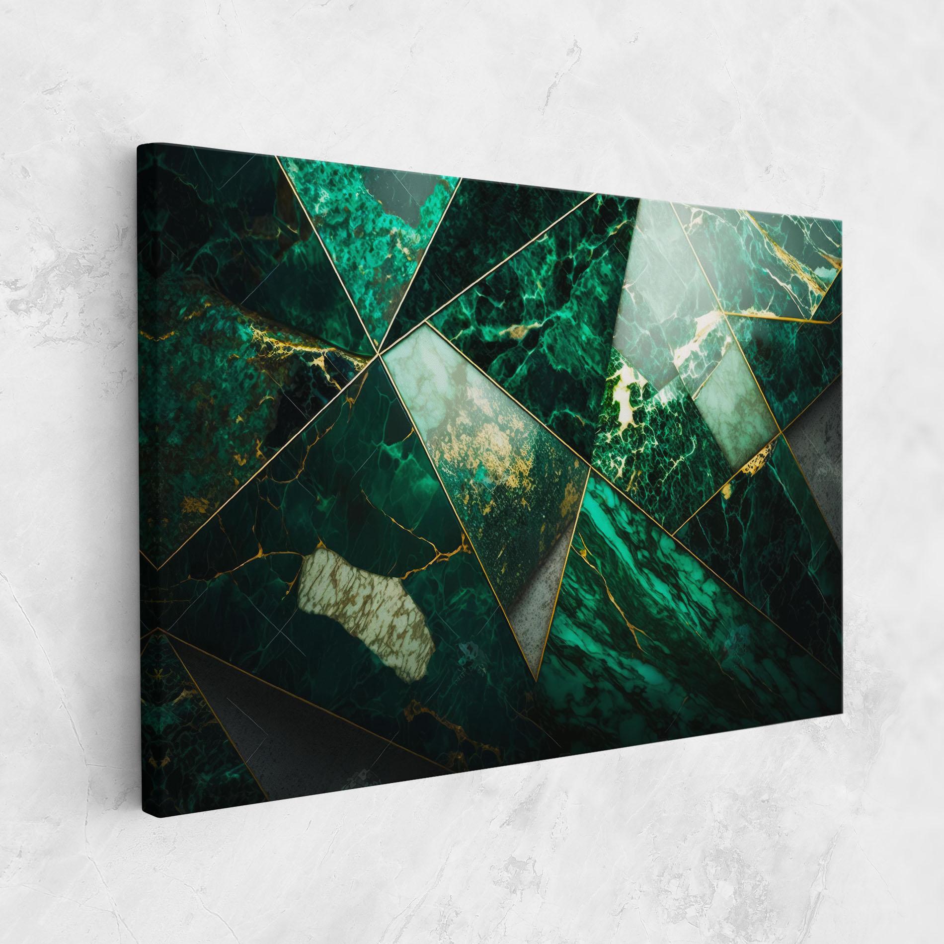 Картина на платно Green Marble mockup 1
