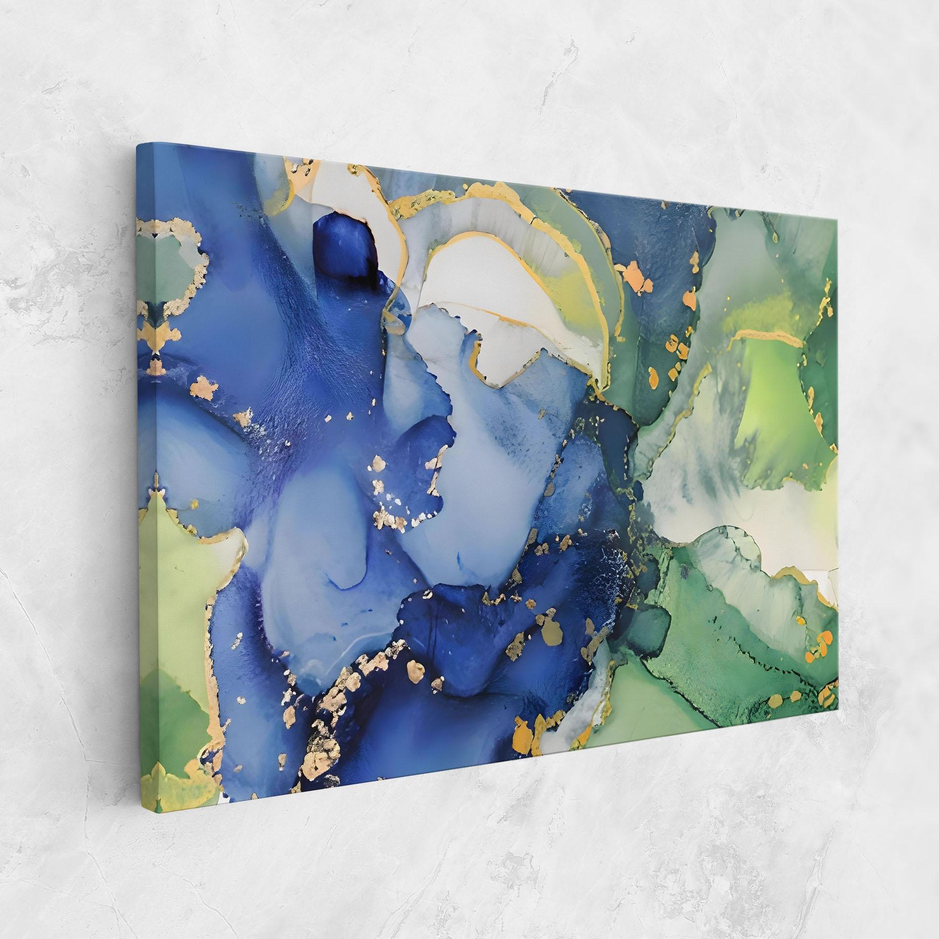Картина на платно Green Paint Marble mockup 1