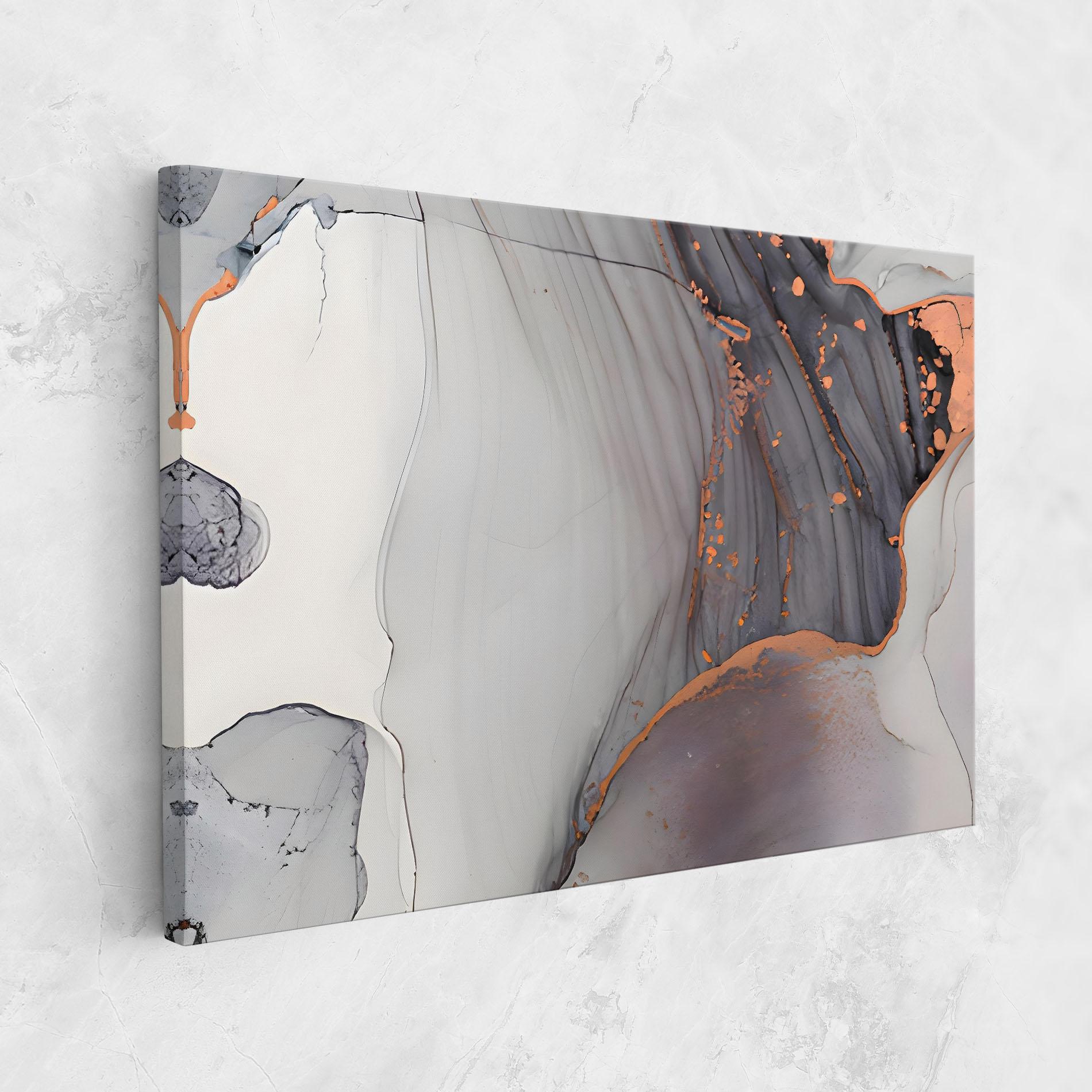 Картина на платно Grey Pink Liquid Marble mockup 1