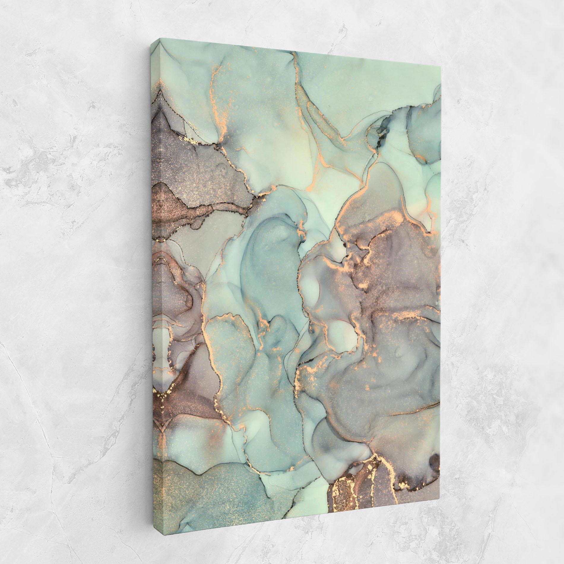 Картина на платно Abstract Turquoise Marble mockup 1