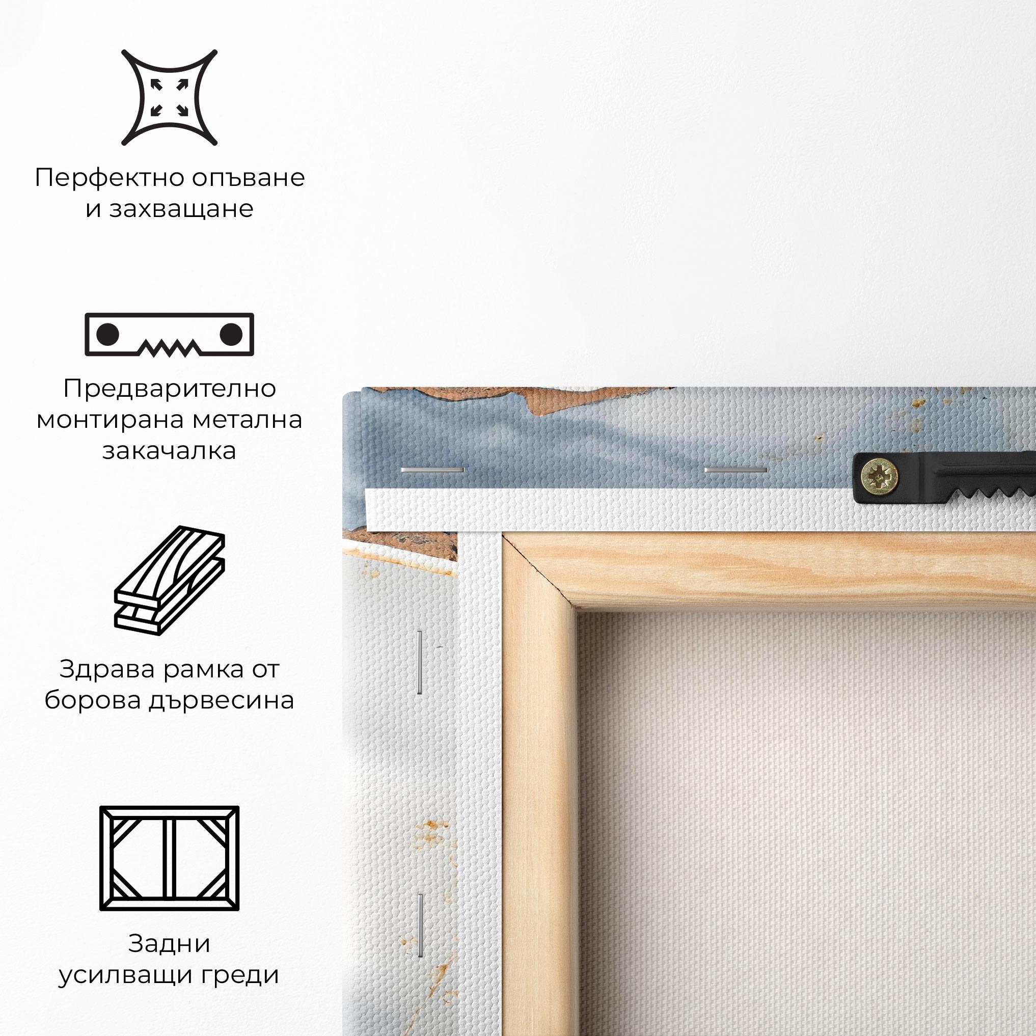 Картина на платно Blue Watercolor mockup 5