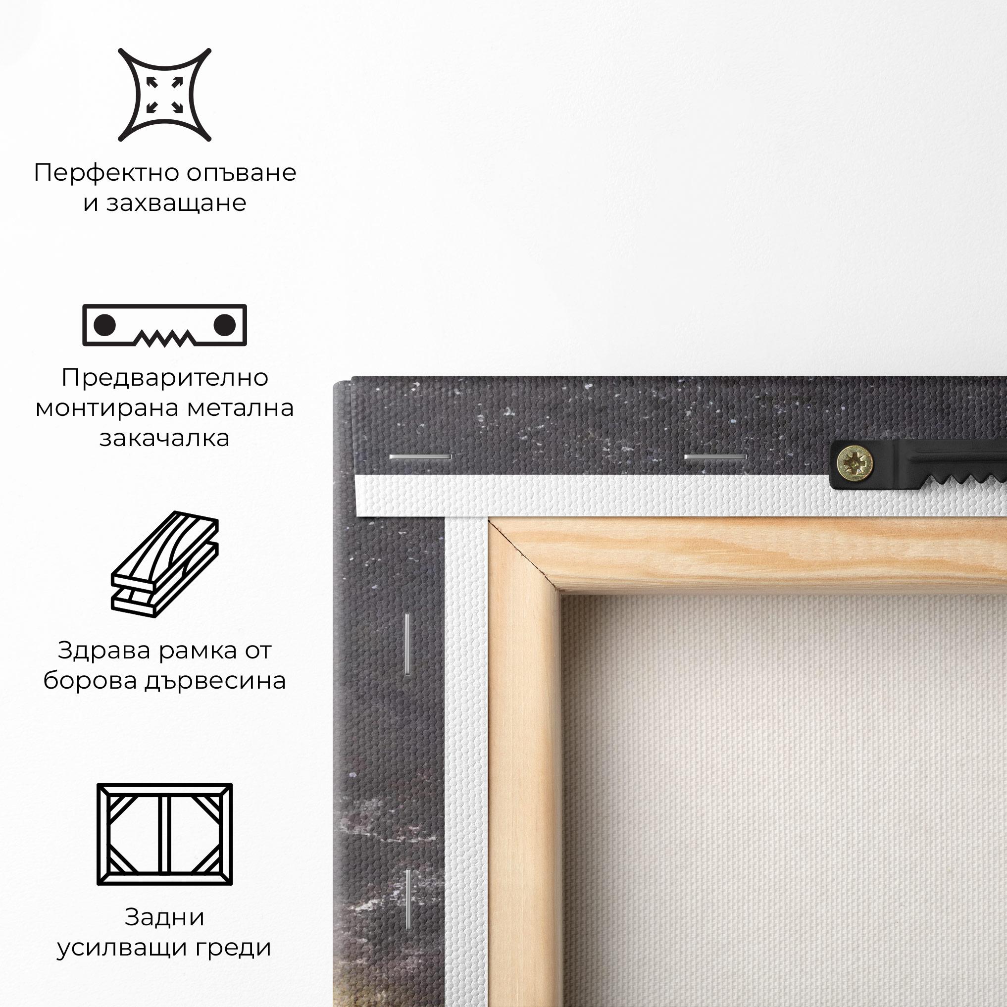 Картина на платно Gold Dark Grey mockup 5
