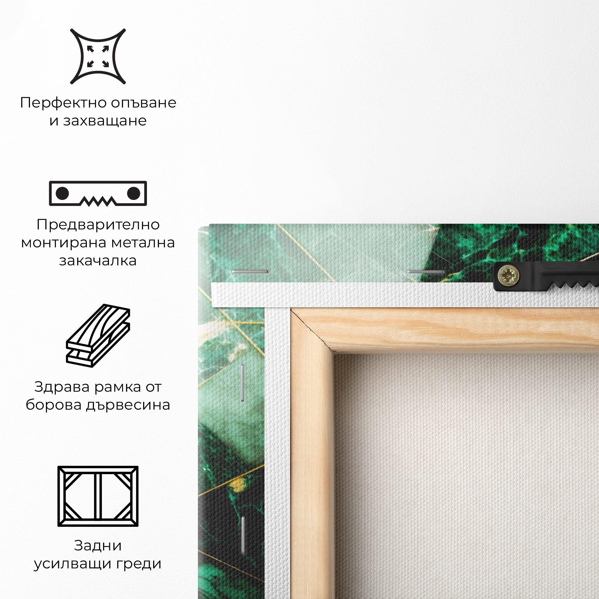 Картина на платно Green Marble mockup 5