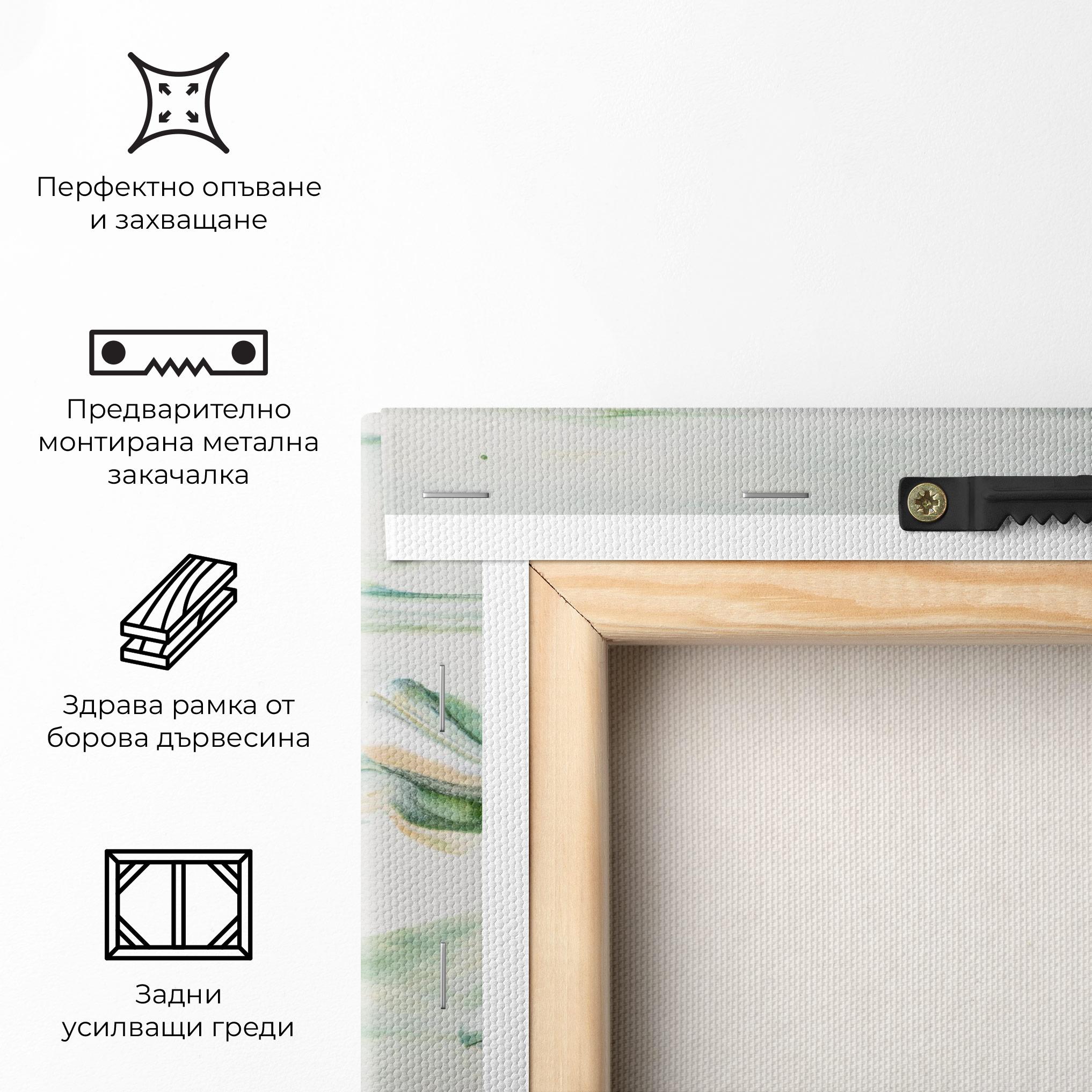 Картина на платно Light Green Painting mockup 5