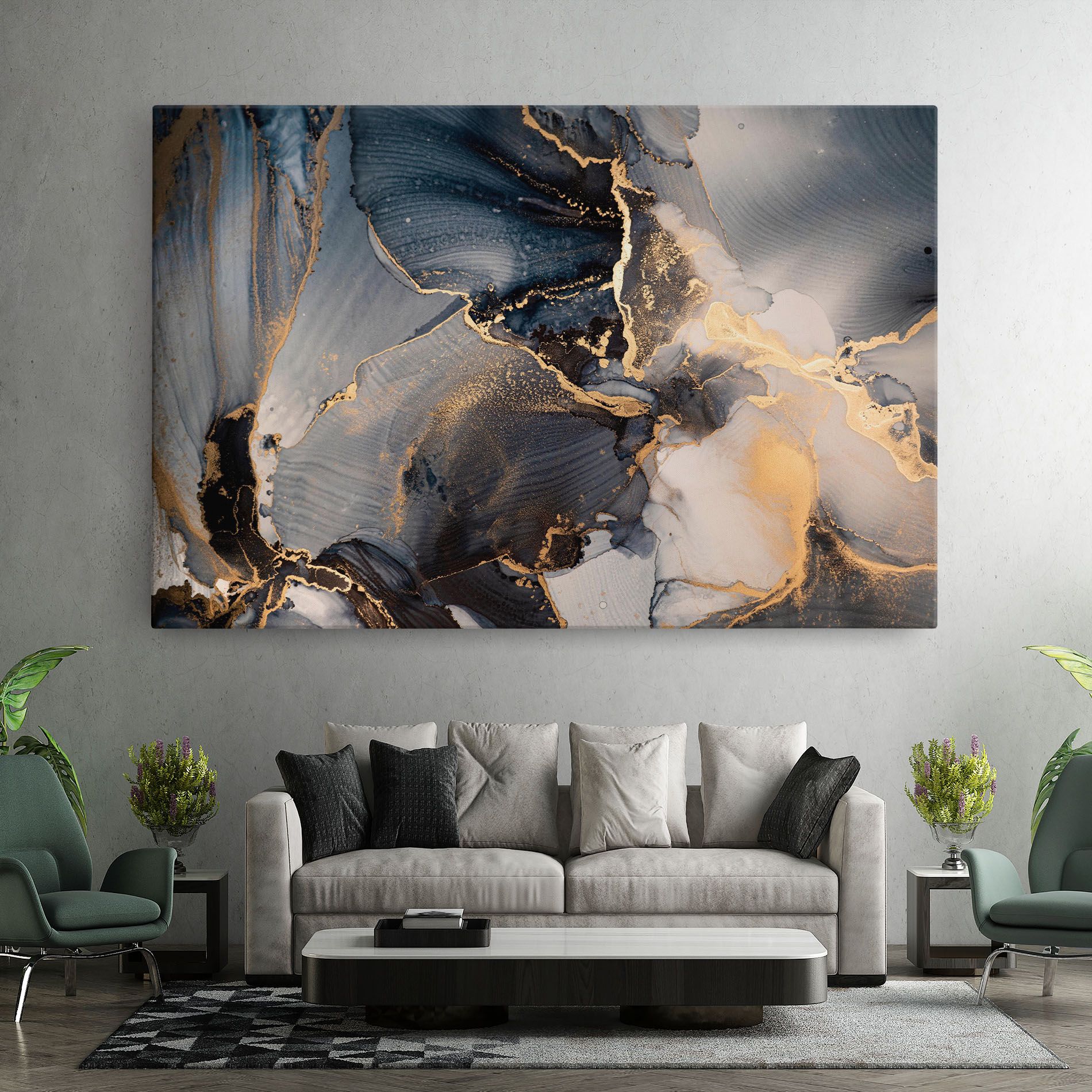 Golden Abstract Marble mockup 7