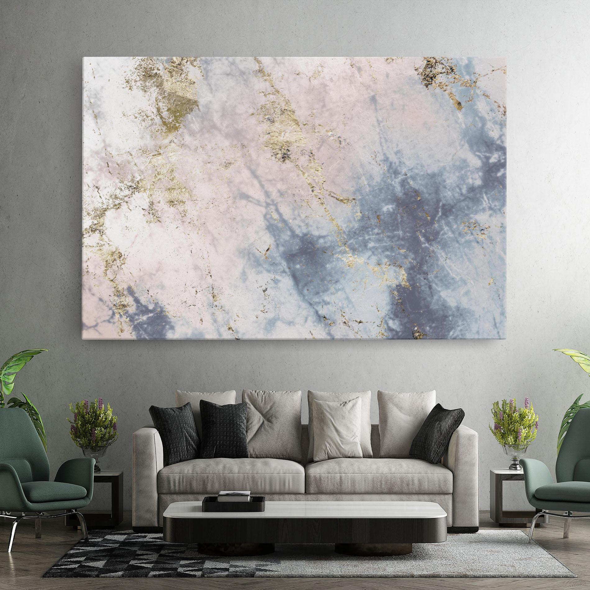 Картина на платно Pink Blue Marble mockup 7