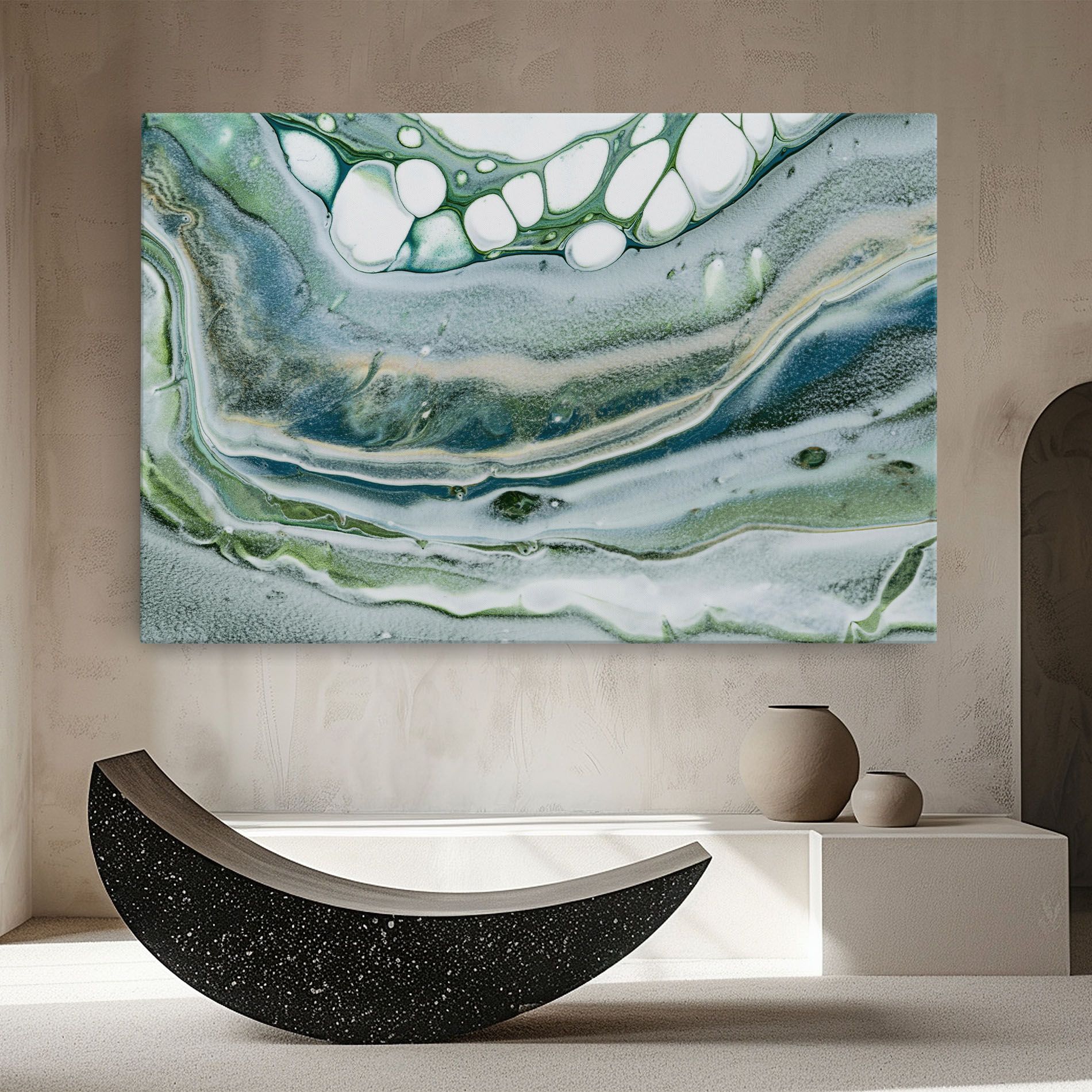 Dark Green Liquid mockup 8