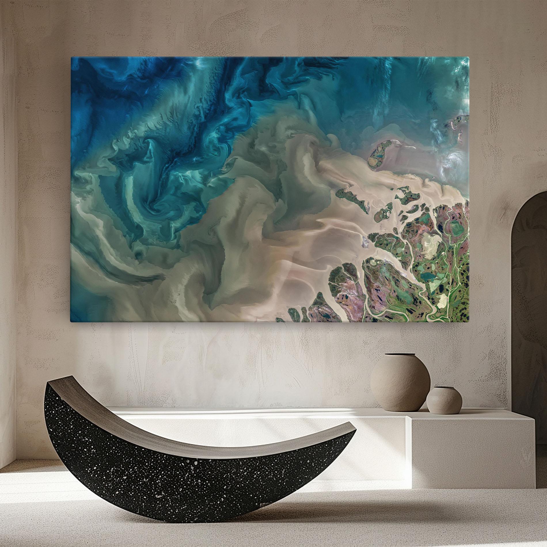 Картина на платно Ocean Blue Marble mockup 8