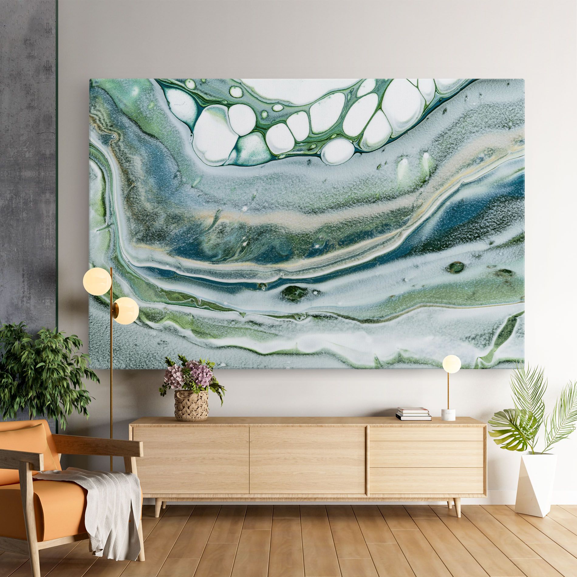 Dark Green Liquid mockup 9