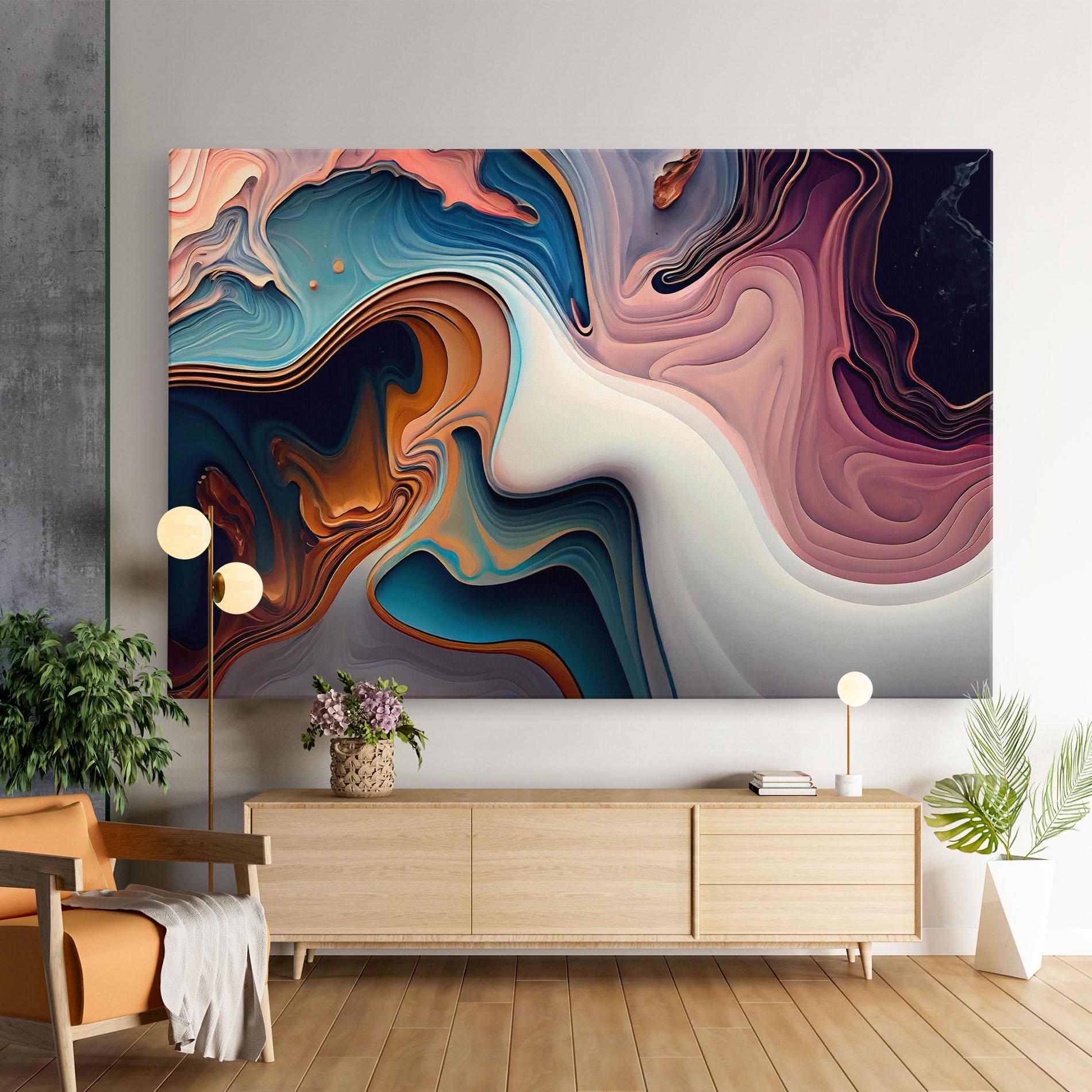 Картина на платно Mixed Colors Marble mockup 9