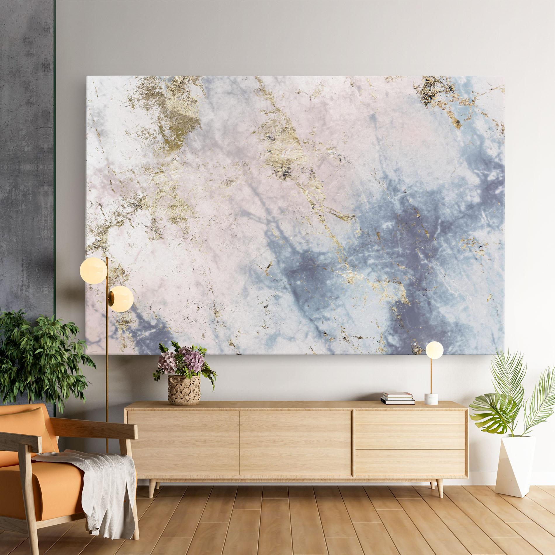 Картина на платно Pink Blue Marble mockup 9