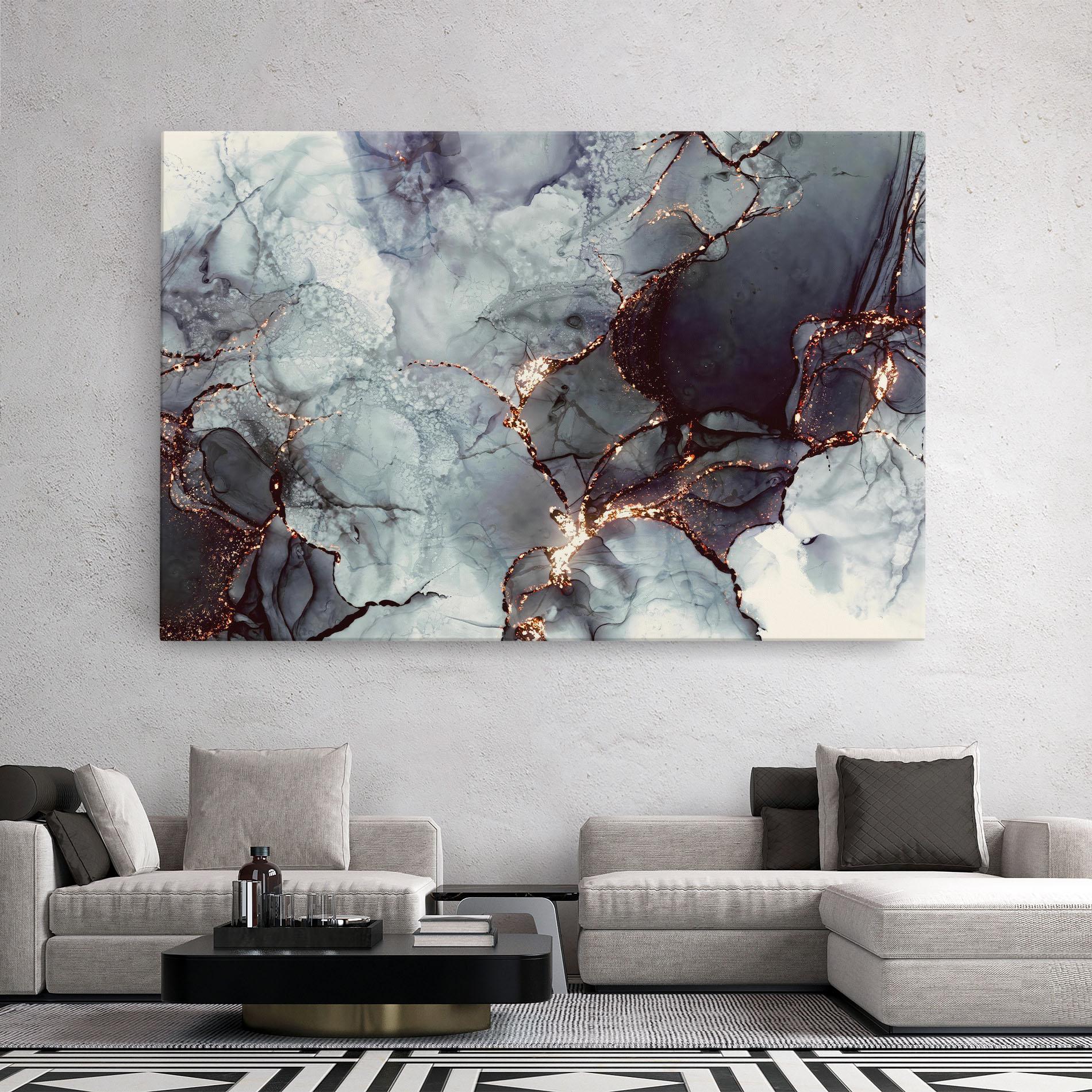 Картина на платно Abstract Gold Path mockup 2