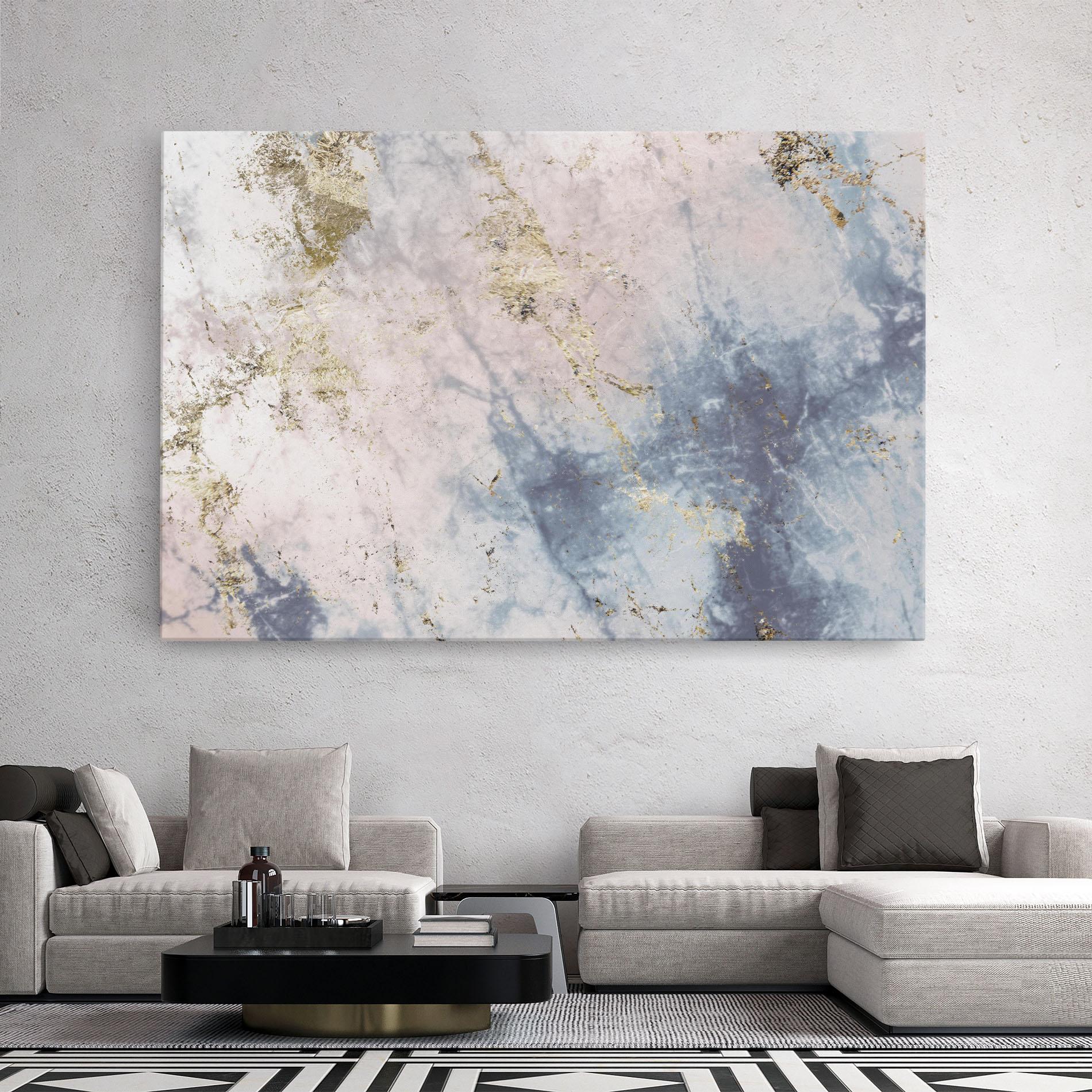 Картина на платно Pink Blue Marble mockup 2